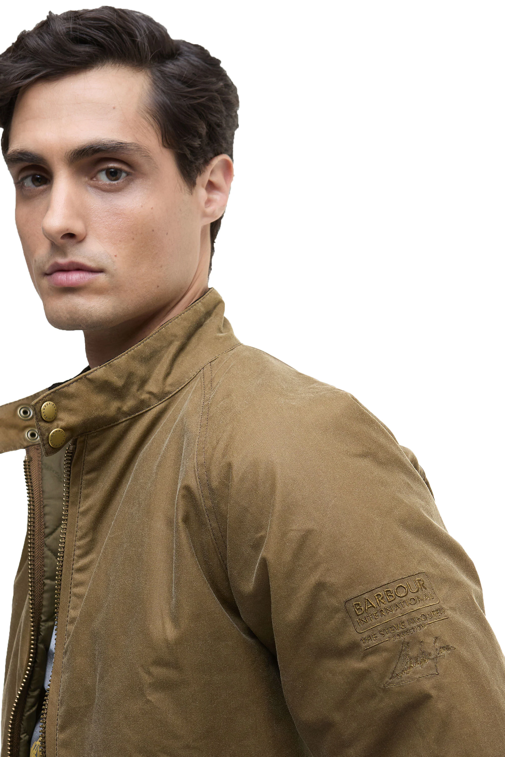 Barbour Steve McQueen Merchant Wax Jacket Sand - Image 4