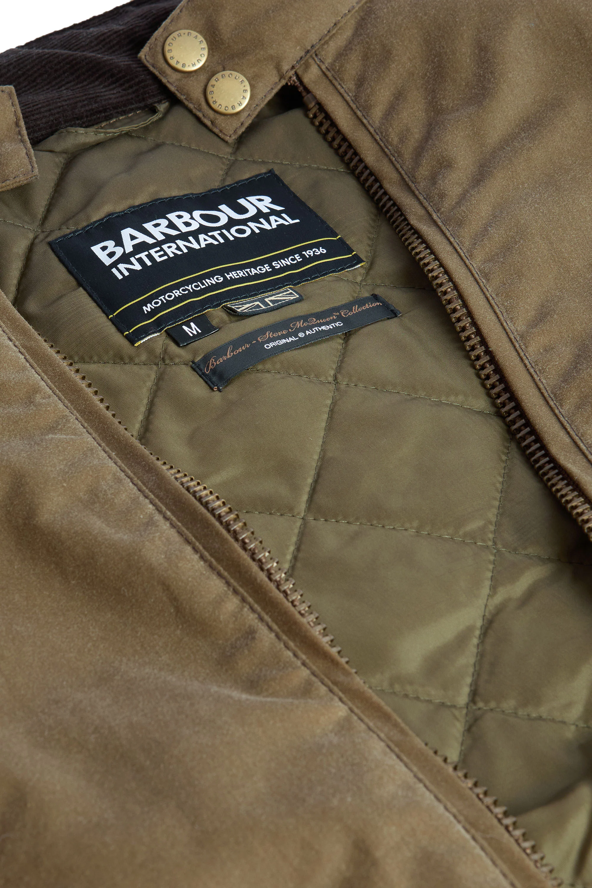 Barbour Steve McQueen Merchant Wax Jacket Sand - Image 7