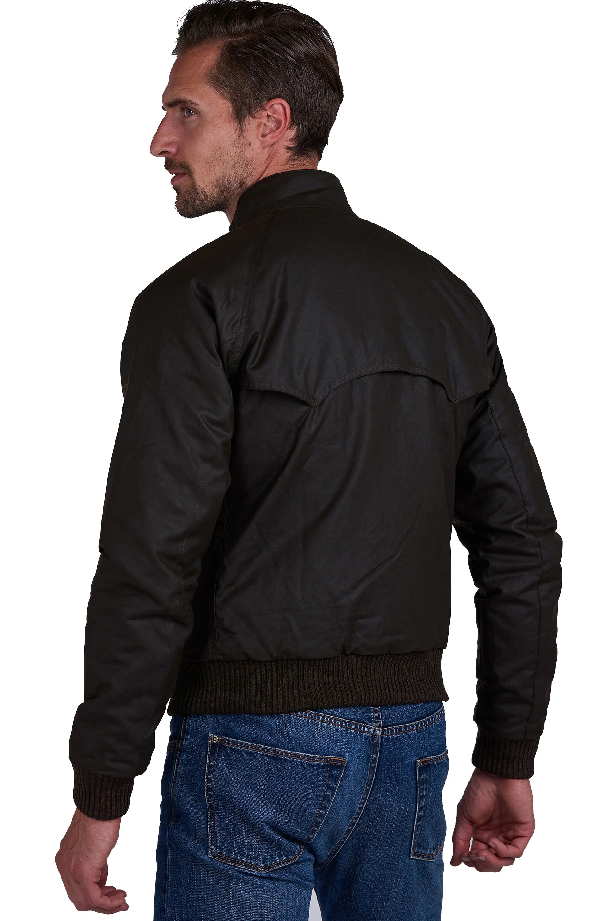 Barbour Steve McQueen Merchant Wax Jacket Olive - Image 3