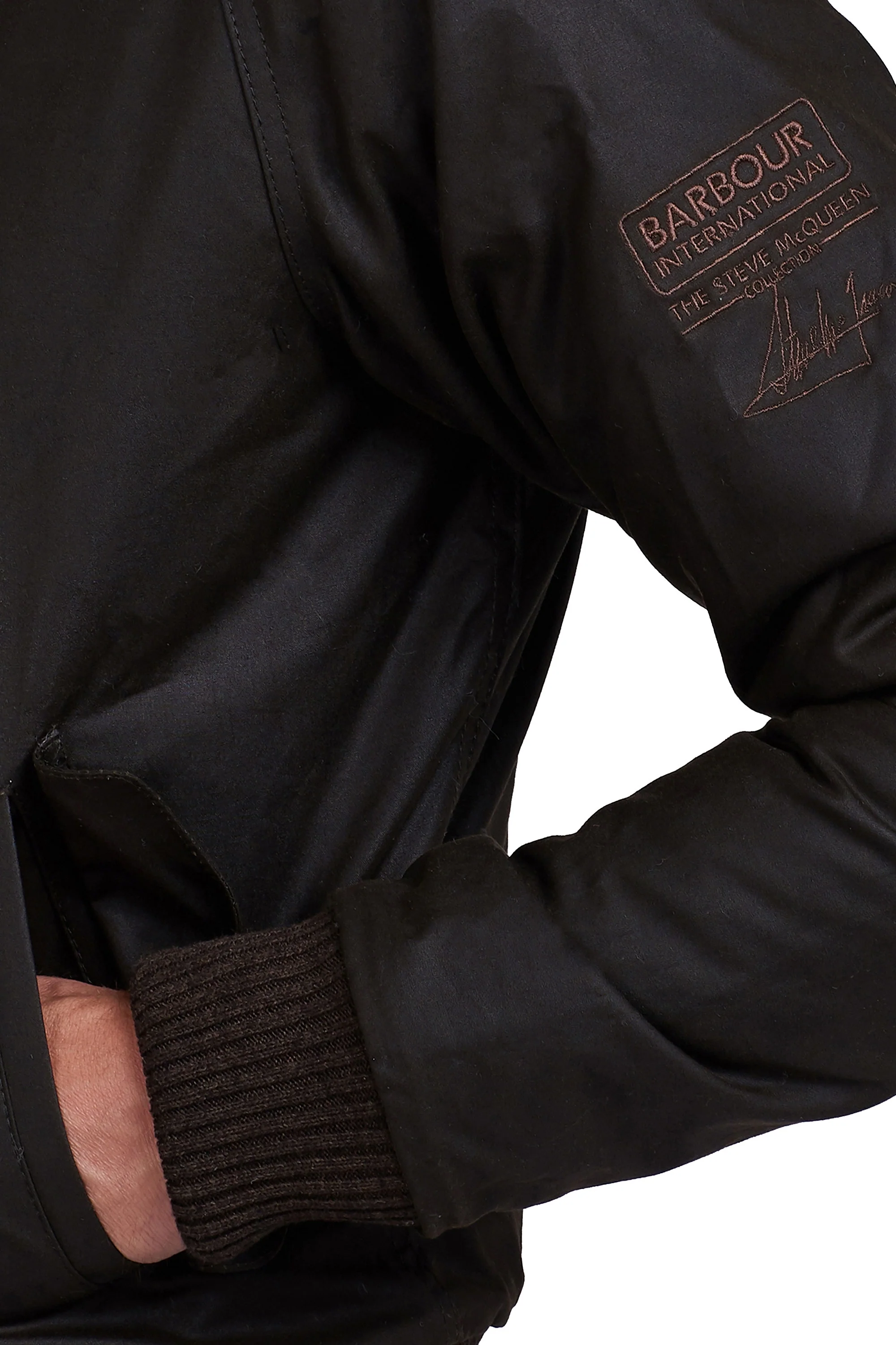 Barbour Steve McQueen Merchant Wax Jacket Olive - Image 6