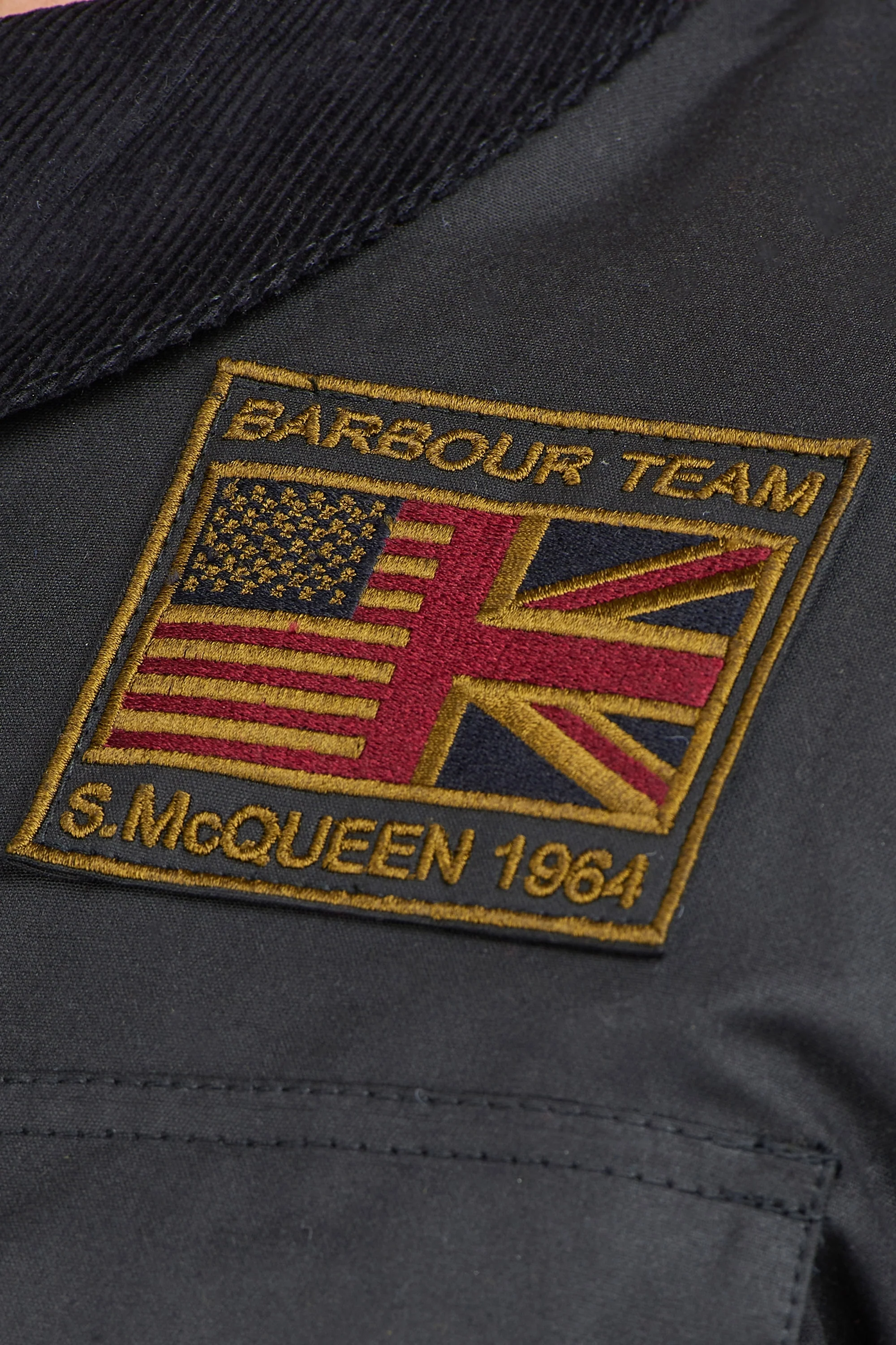 Barbour Steve McQueen Workers Wax Jacket Black - Image 4
