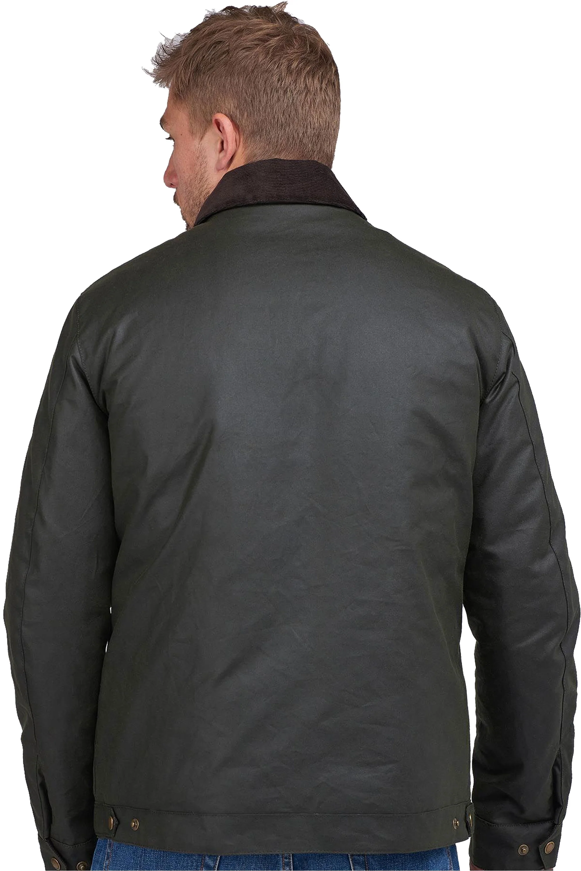 Barbour Steve Mcqueen Workers Wax Jacket Sage - Image 3