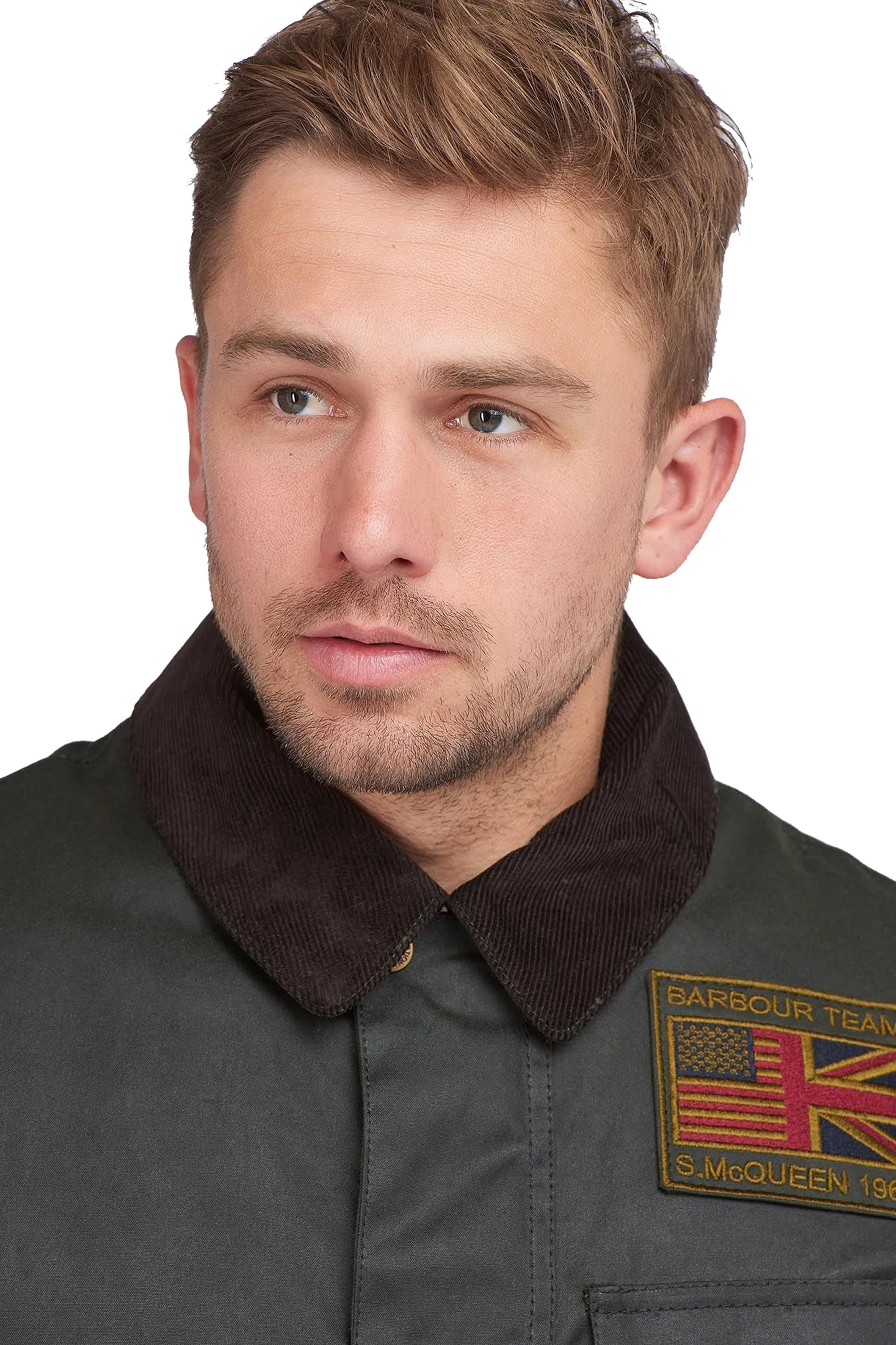 Barbour Steve Mcqueen Workers Wax Jacket Sage - Image 4