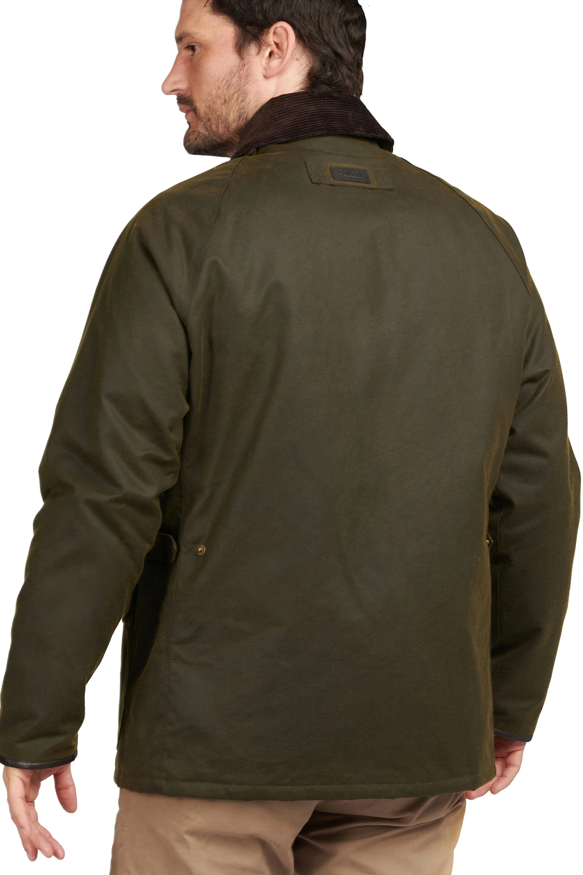 Barbour Stratford Wax Jacket Olive - Image 3