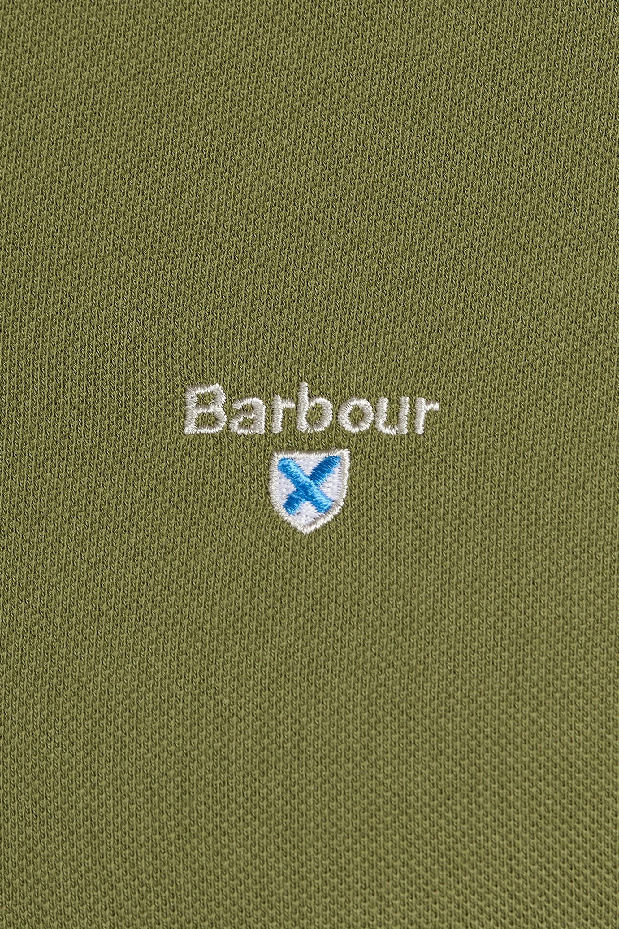 Barbour Tartan Pique Polo Shirt Burnt Olive - Image 2