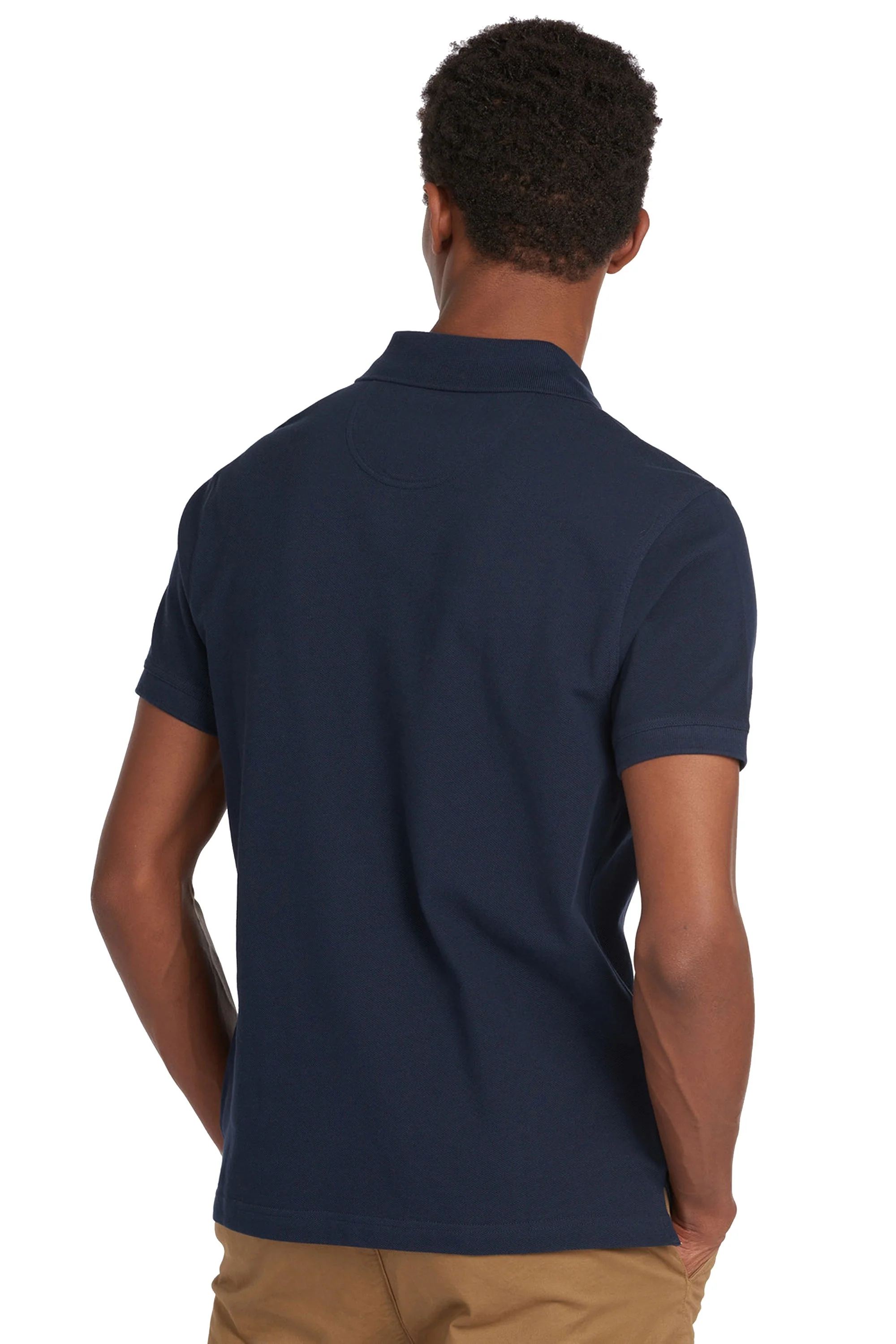 Barbour Tartan Pique Polo Shirt New Navy - Image 4