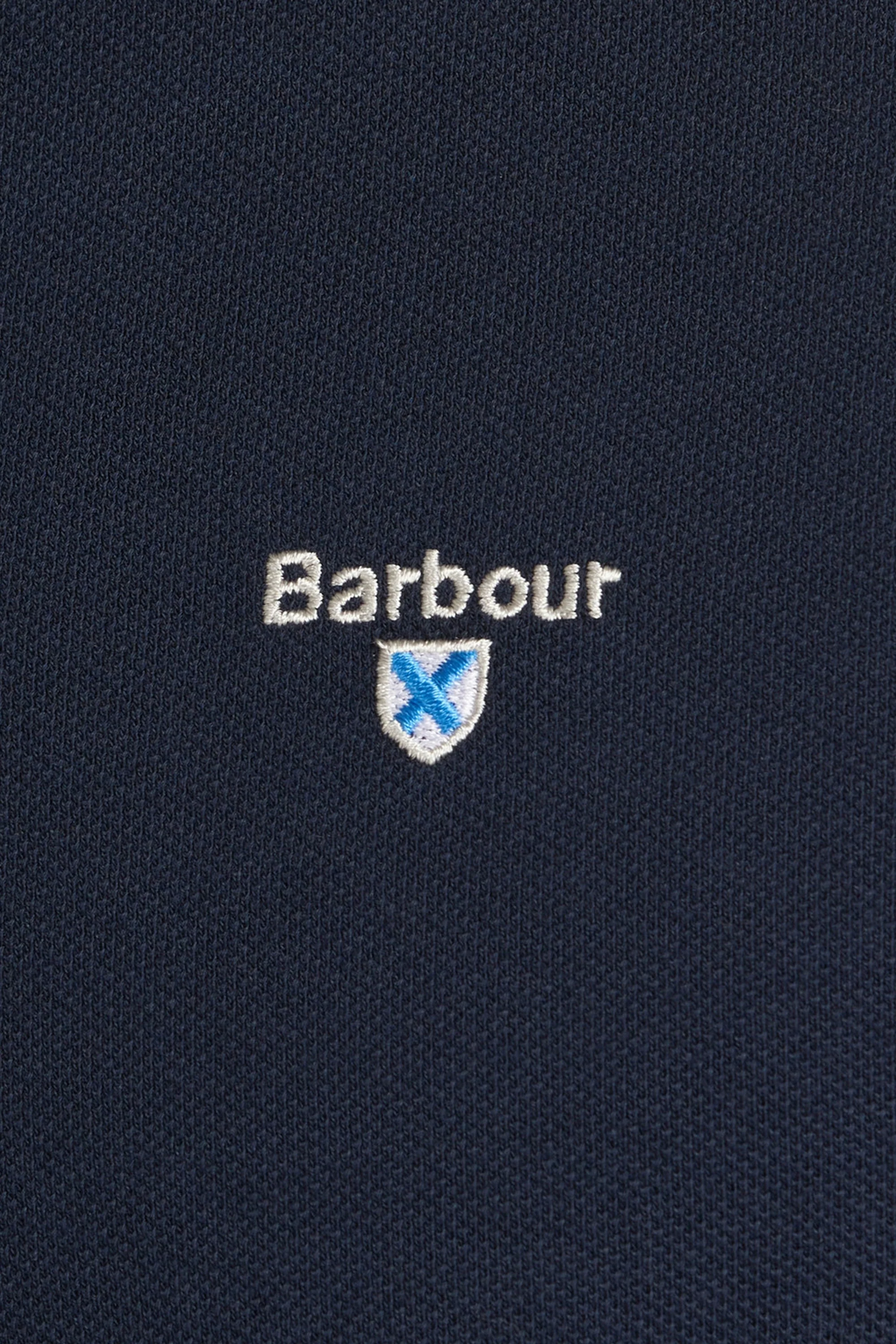 Barbour Tartan Pique Polo Shirt New Navy - Image 5