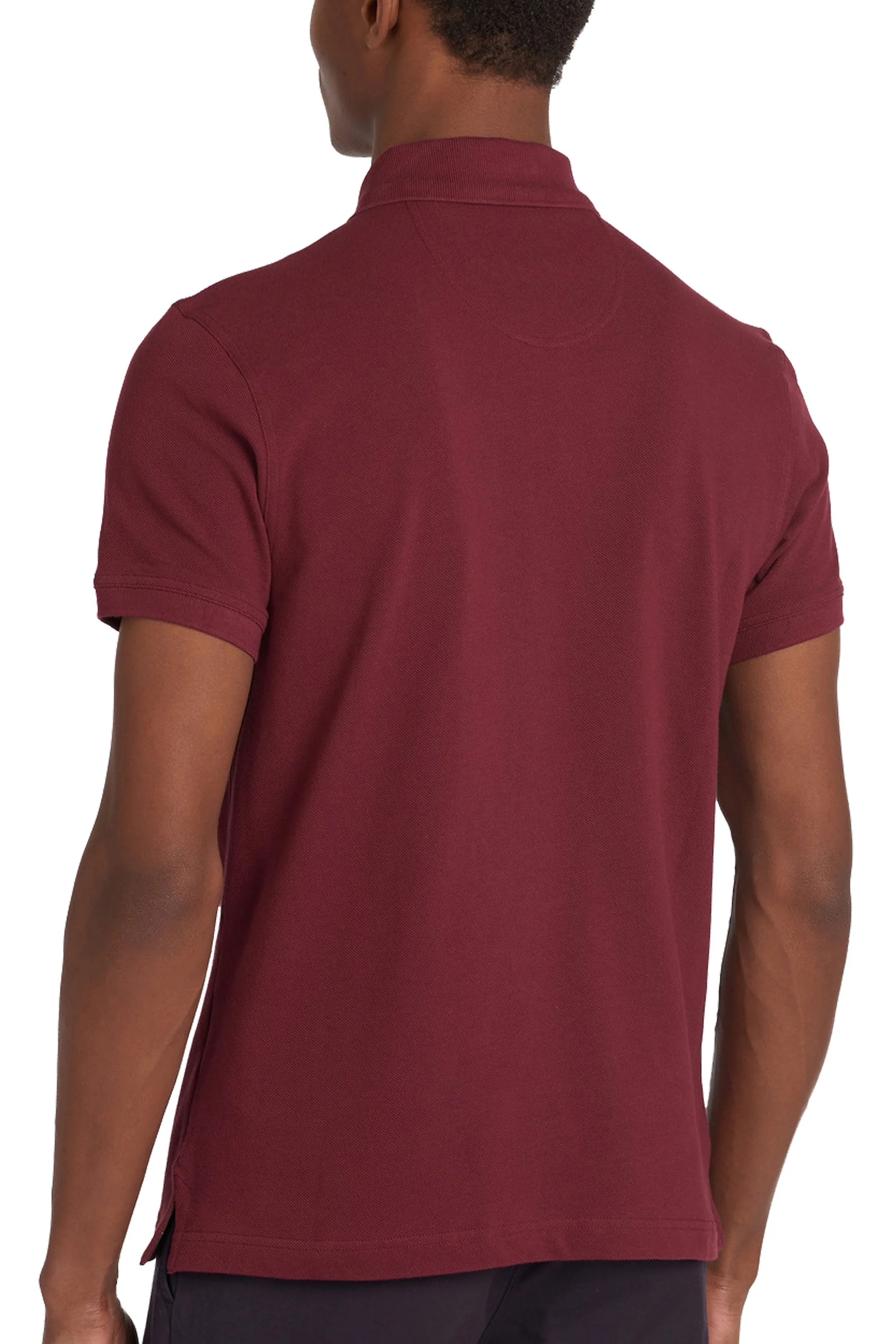 Barbour Tartan Pique Polo Shirt Ruby - Image 4