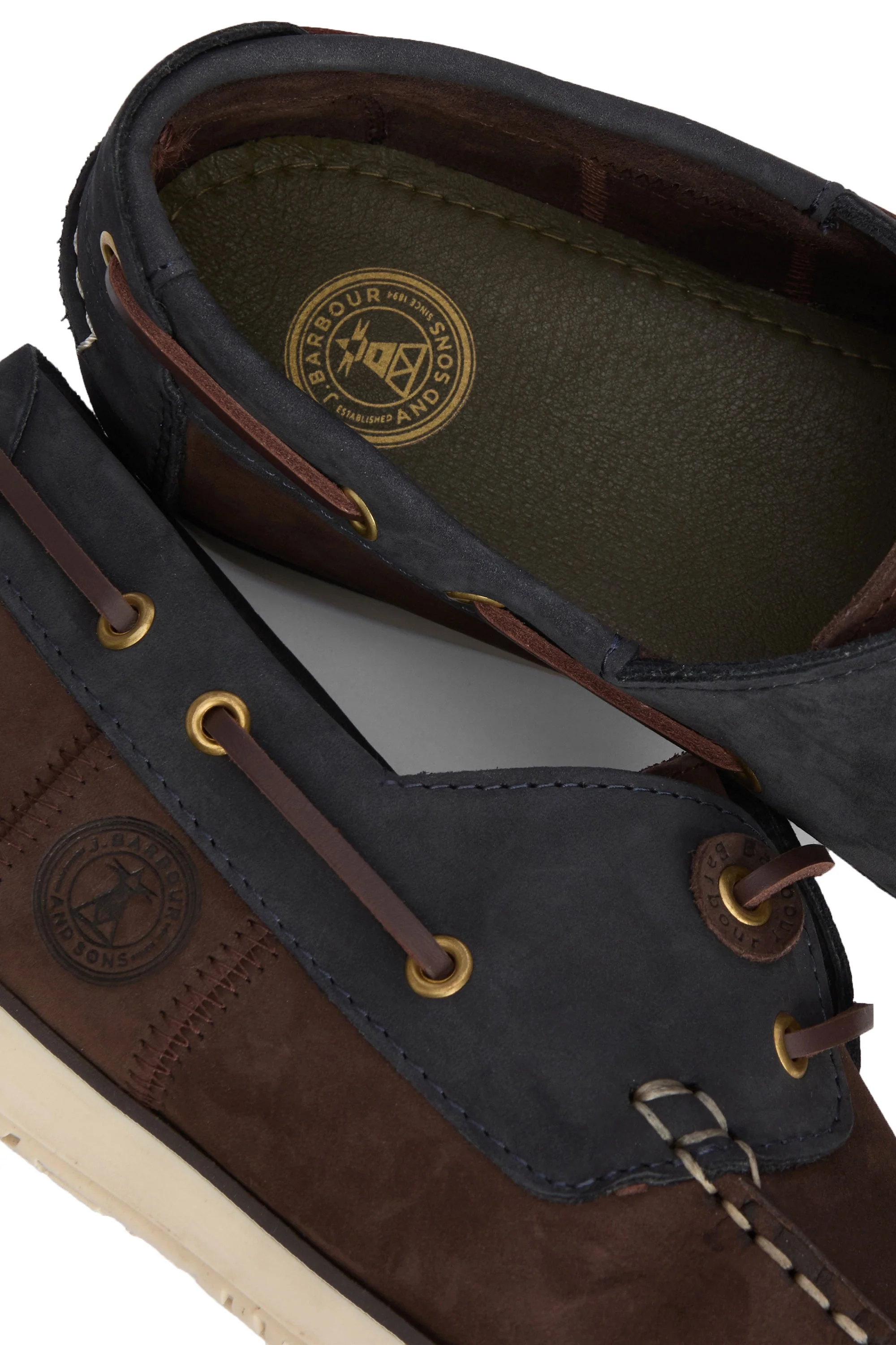 Barbour Wake Boating Shoe Brown/Navy - Image 2