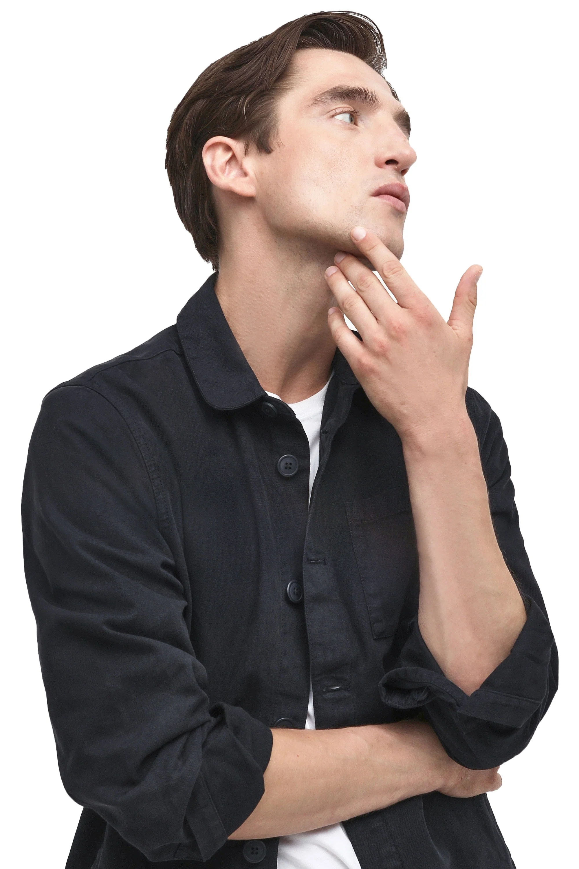 Barbour Washed Overshirt Navy - Image 4