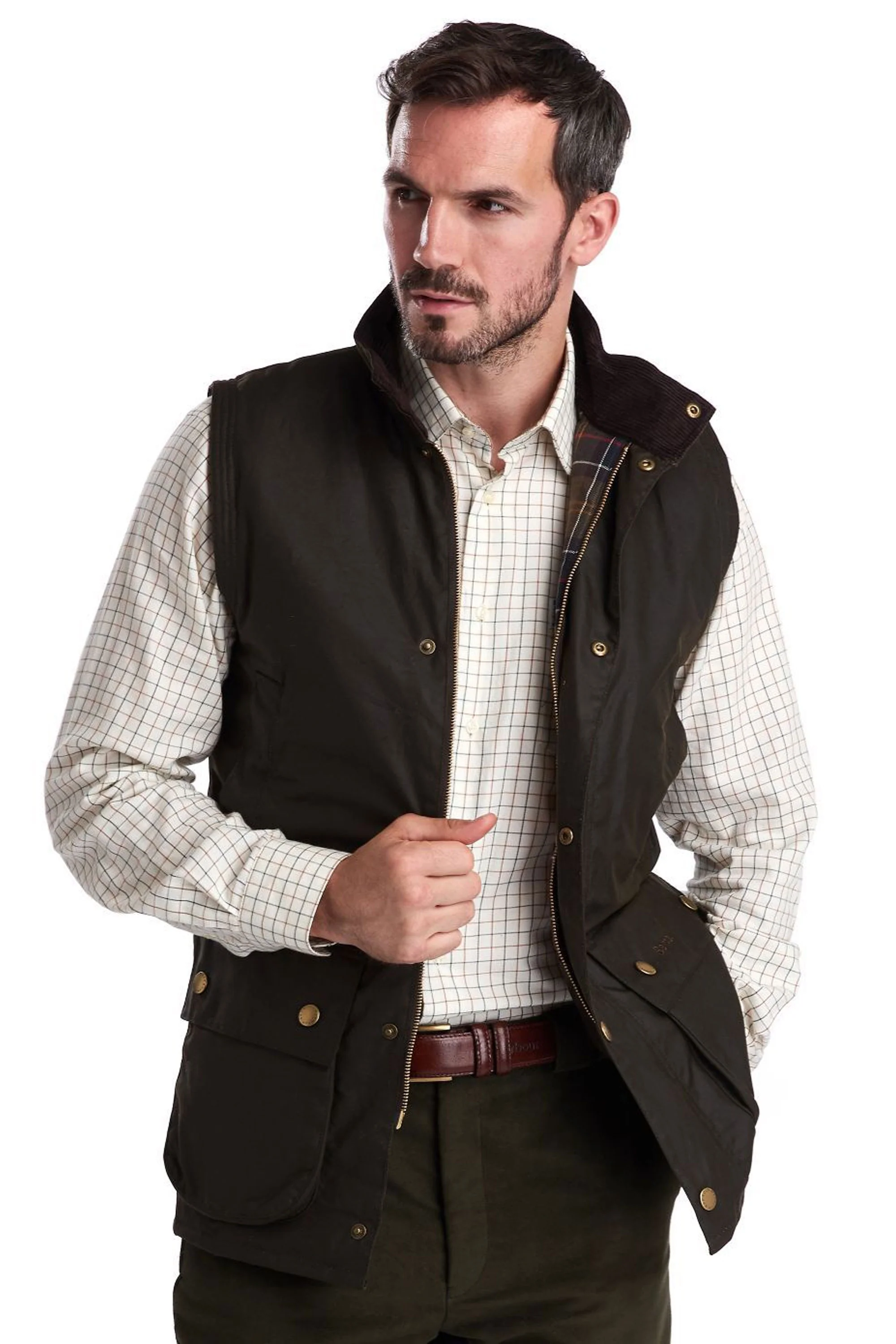 Barbour Westmorland Wax Gilet Olive - Image 2