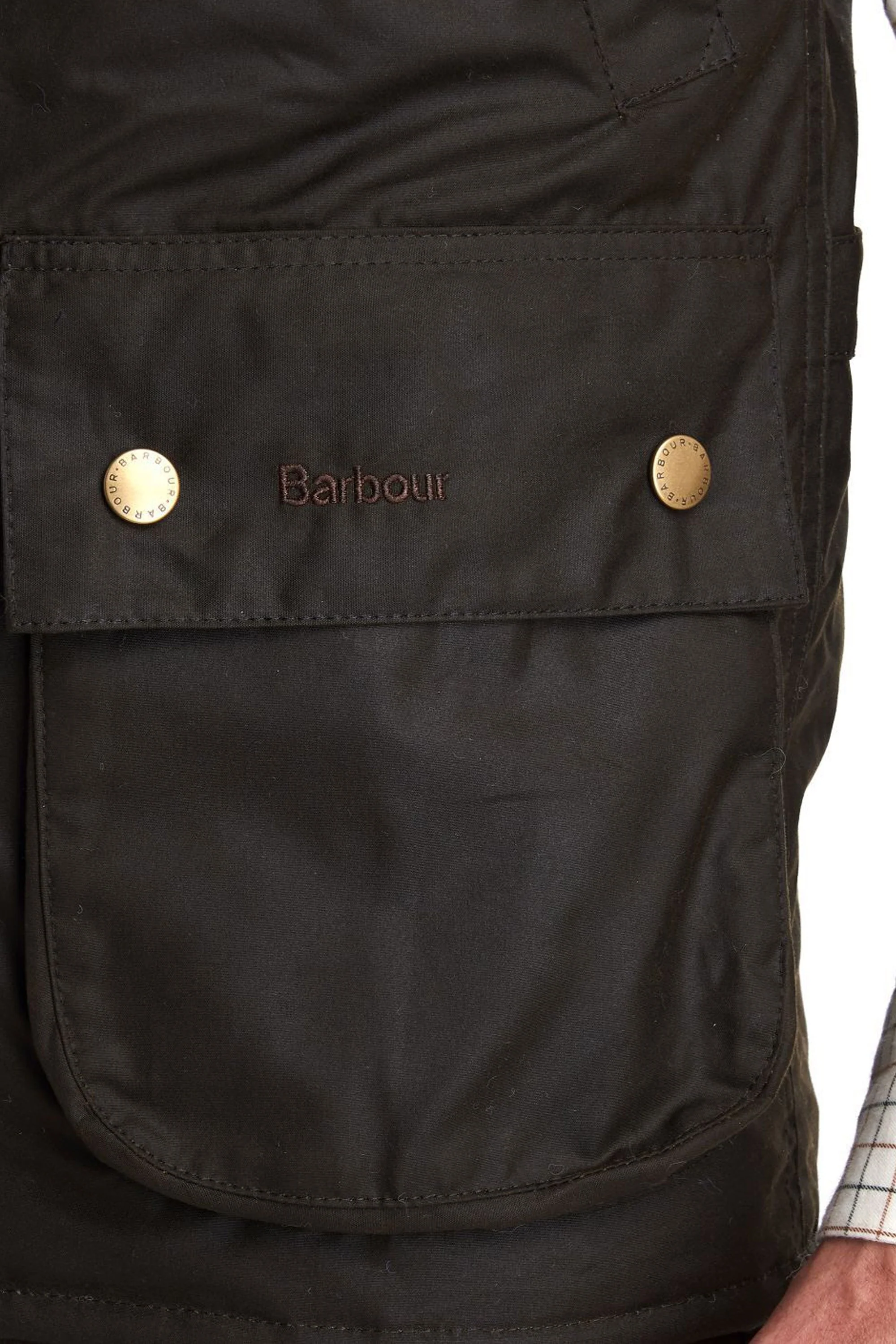 Barbour Westmorland Wax Gilet Olive - Image 4