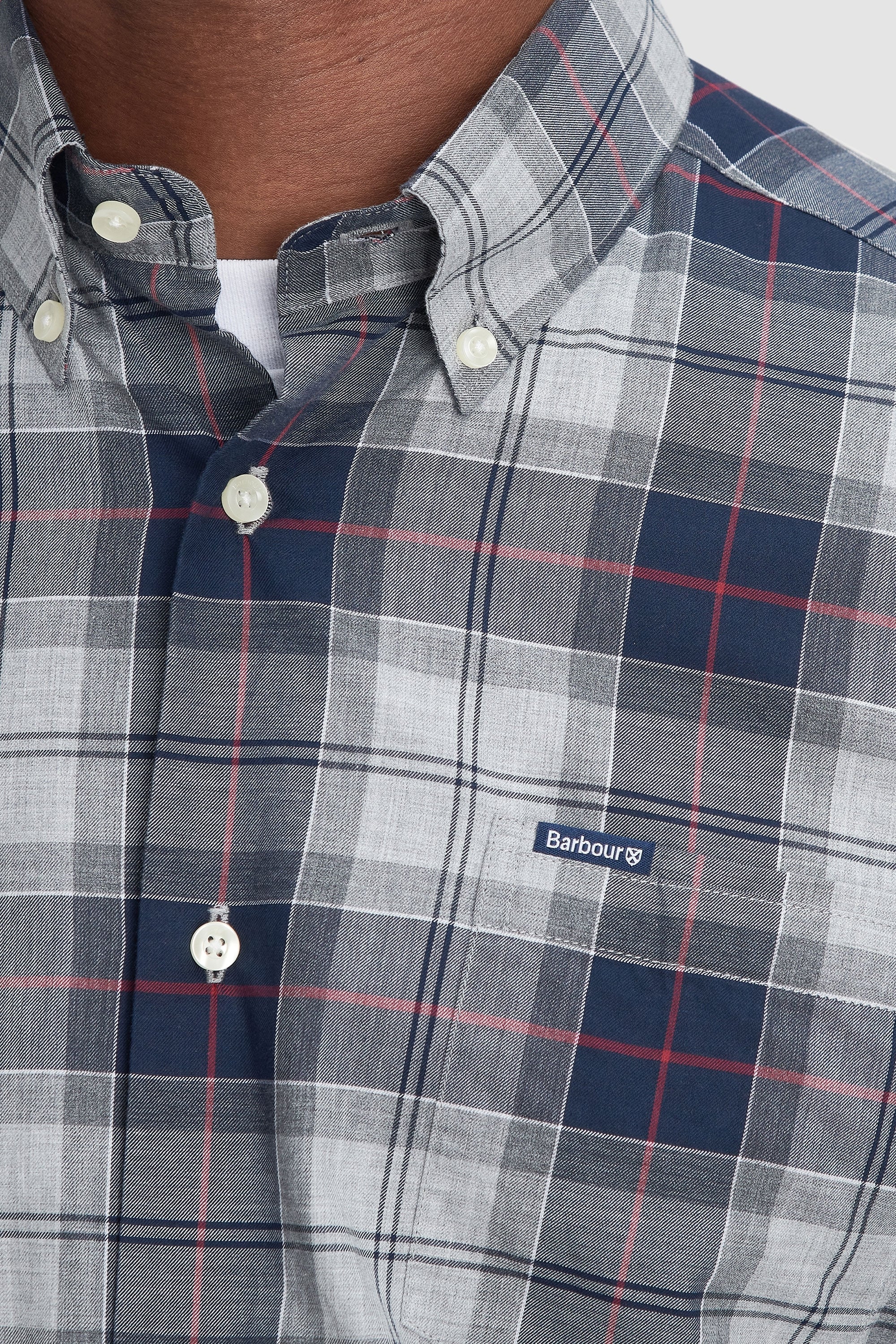 Barbour Wetheram Shirt Blue Granite - Image 3