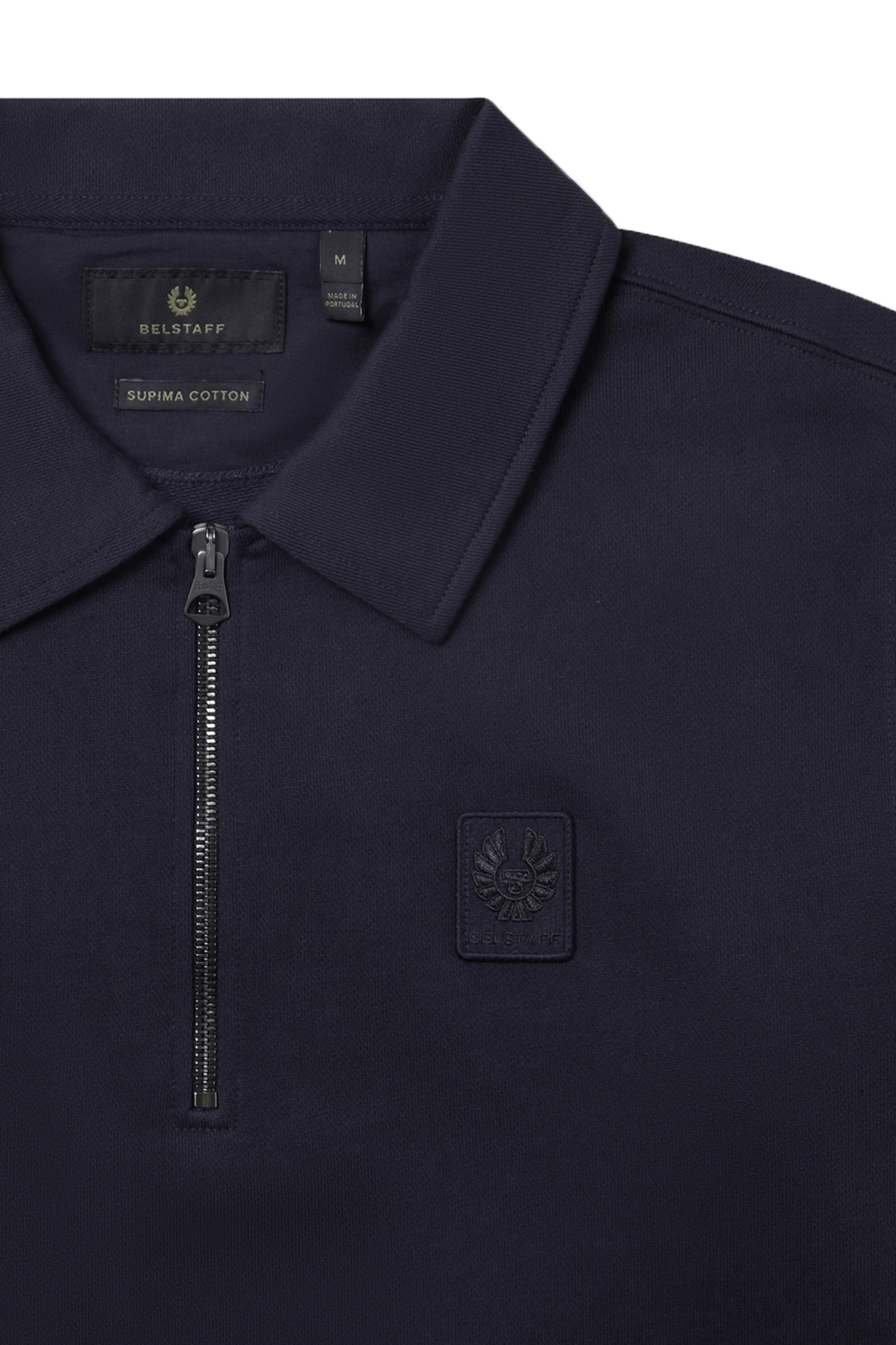 Belstaff Curator Collared Sweatshirt Dark Ink - Image 2