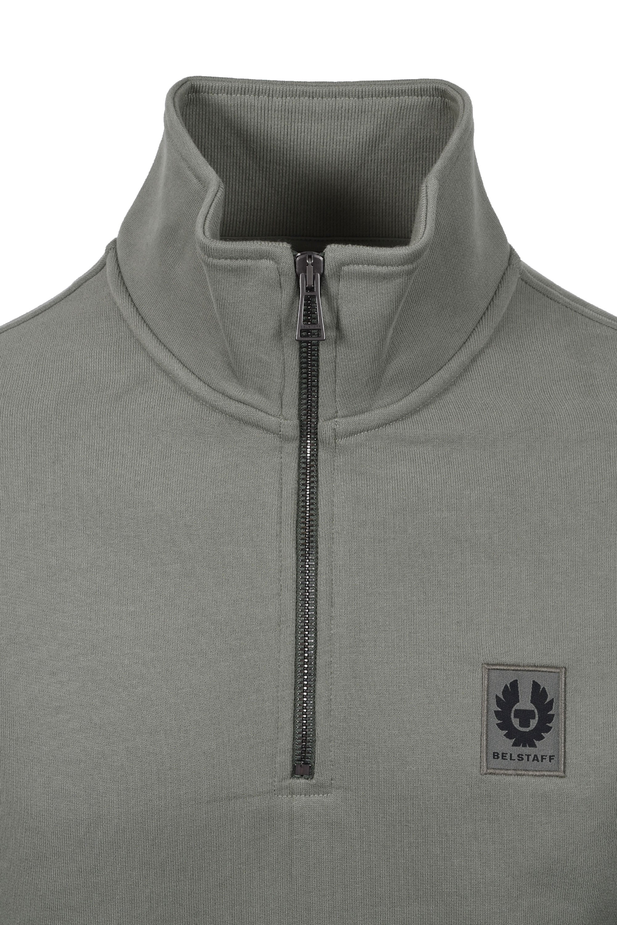Belstaff Half Zip Sweatshirt Sage Green - Image 2