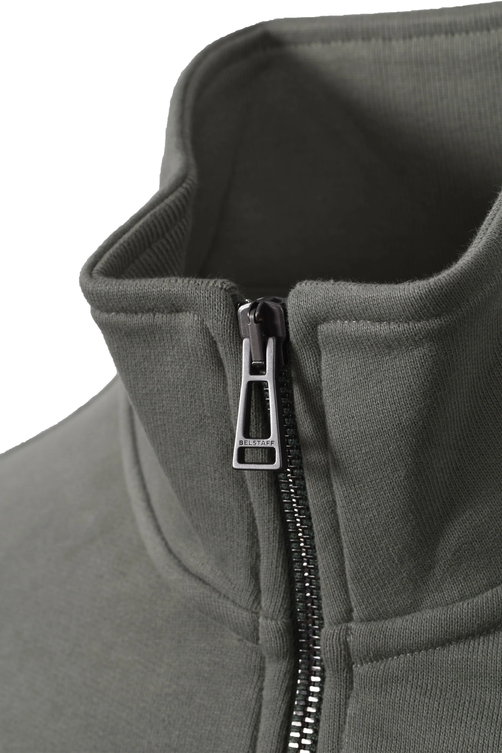 Belstaff Half Zip Sweatshirt Sage Green - Image 4