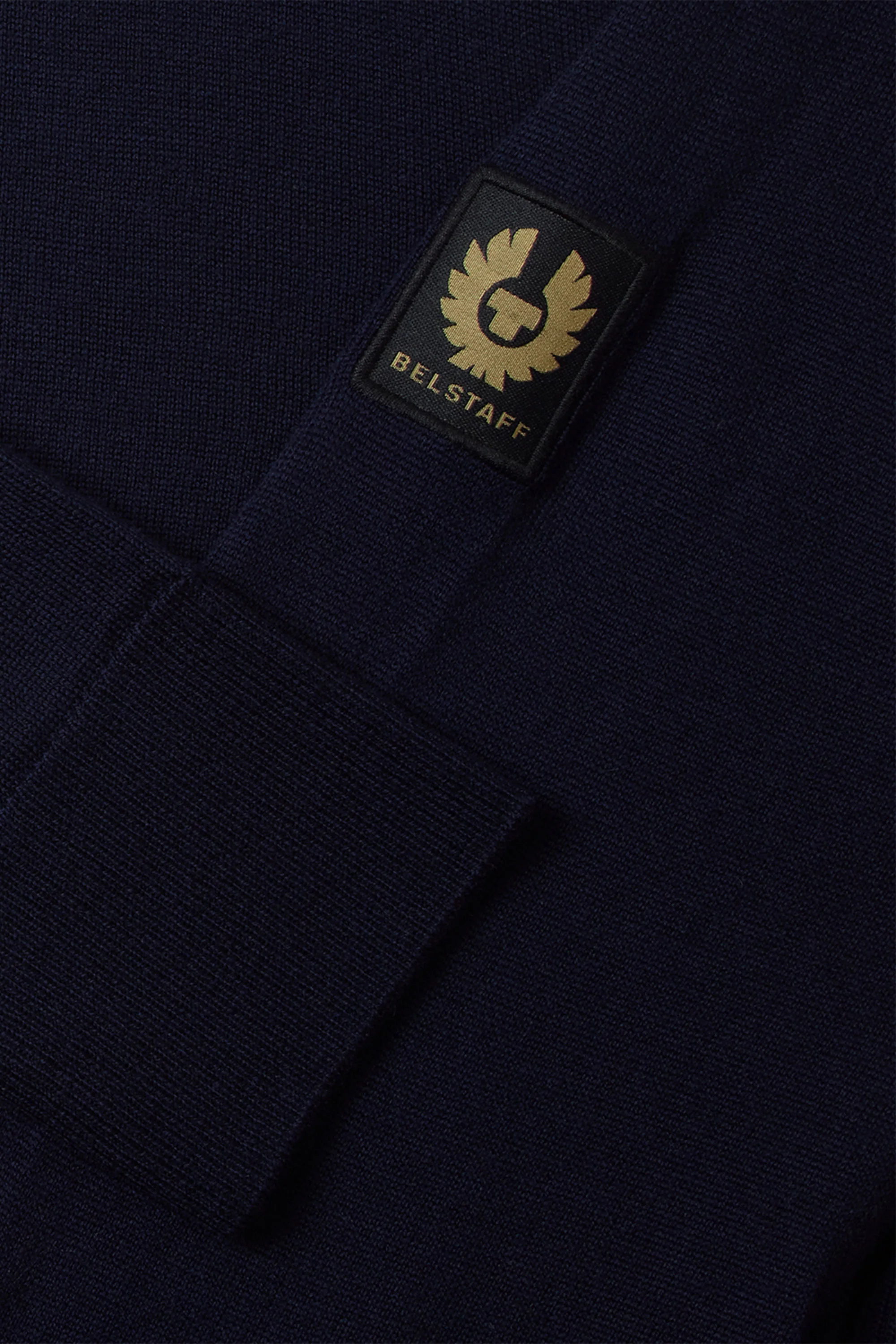 Belstaff Kyle Knitted Polo Polo Shirt Dark Ink - Image 3