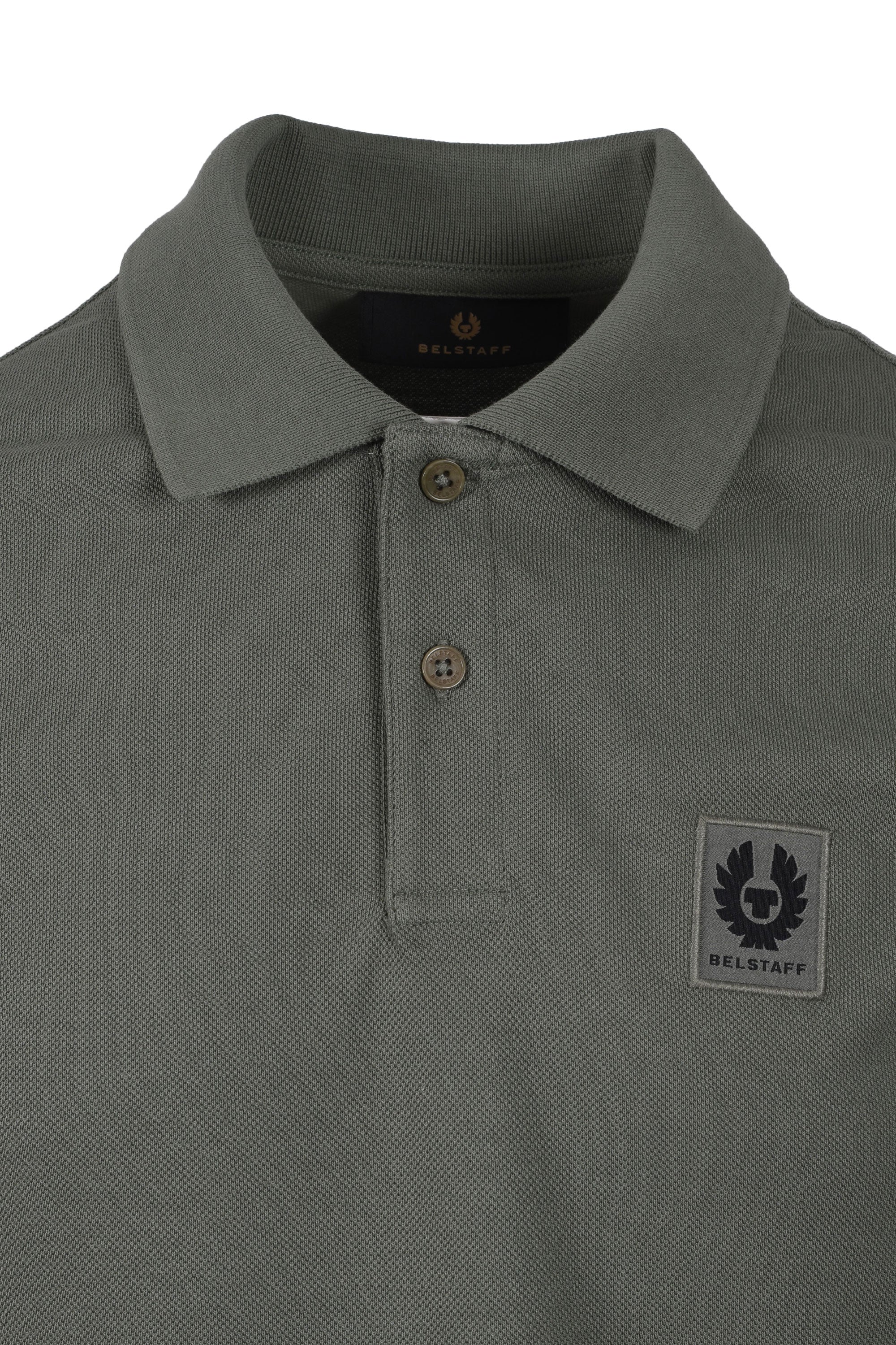Belstaff Long Sleeved Polo Shirt Sage Green - Image 2