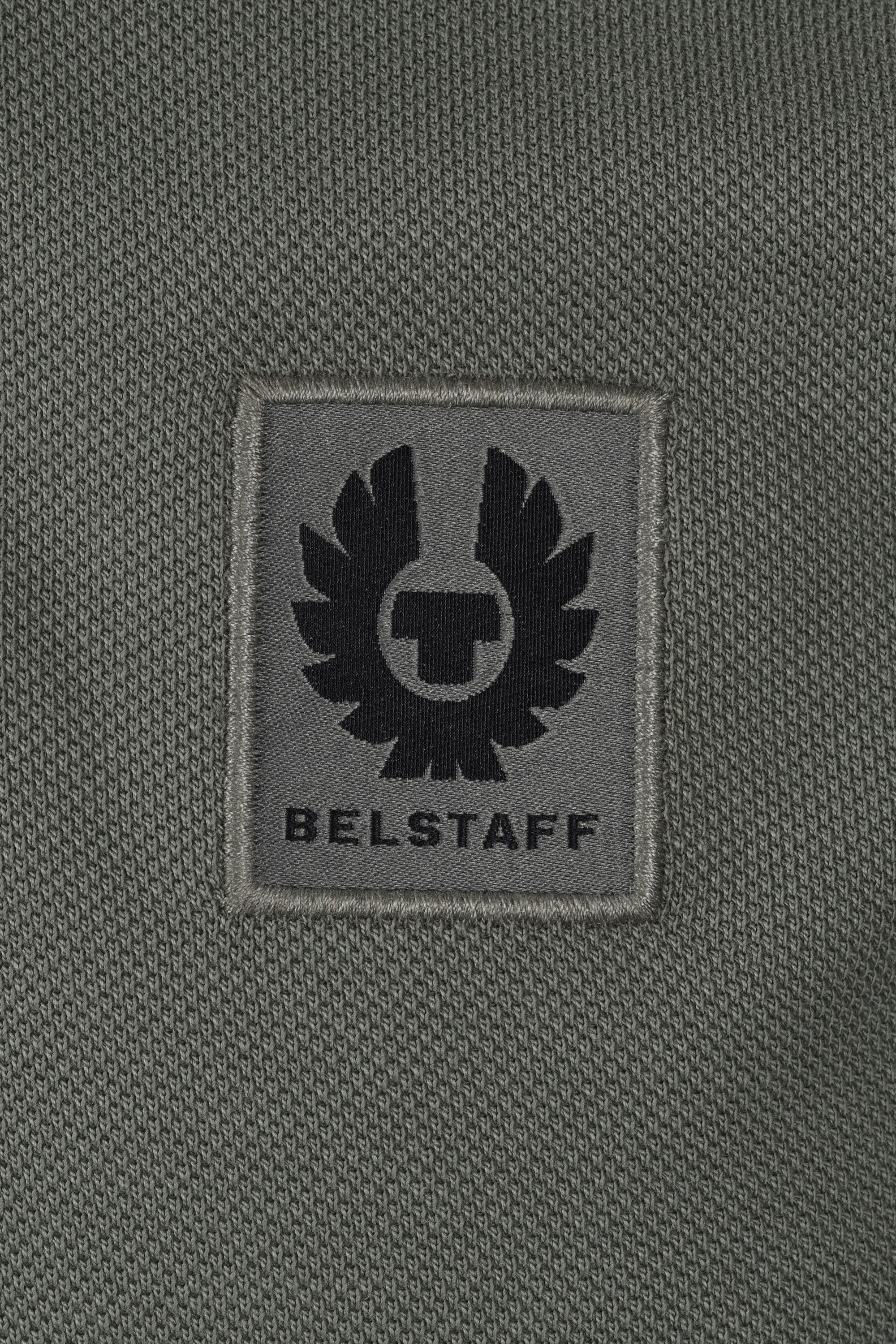 Belstaff Long Sleeved Polo Shirt Sage Green - Image 3