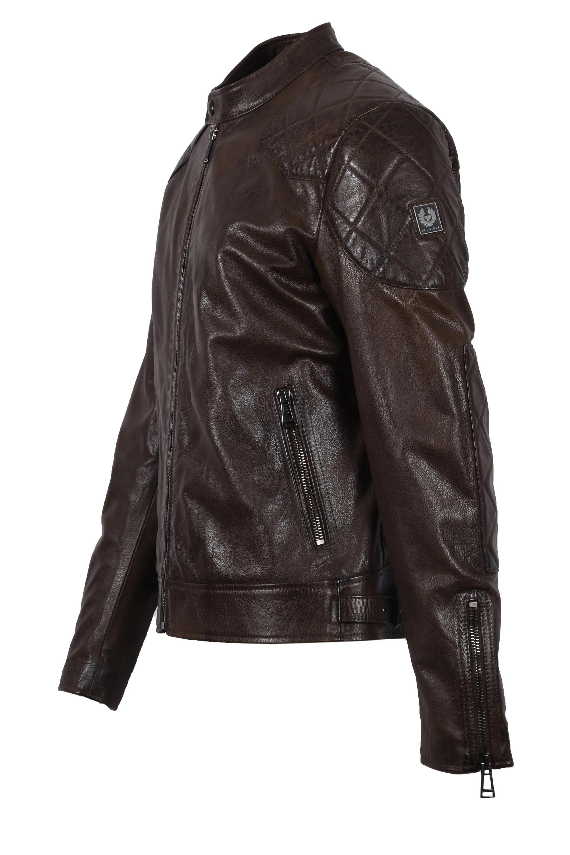 Belstaff Outlaw Leather Jacket Dark Earth - Image 2