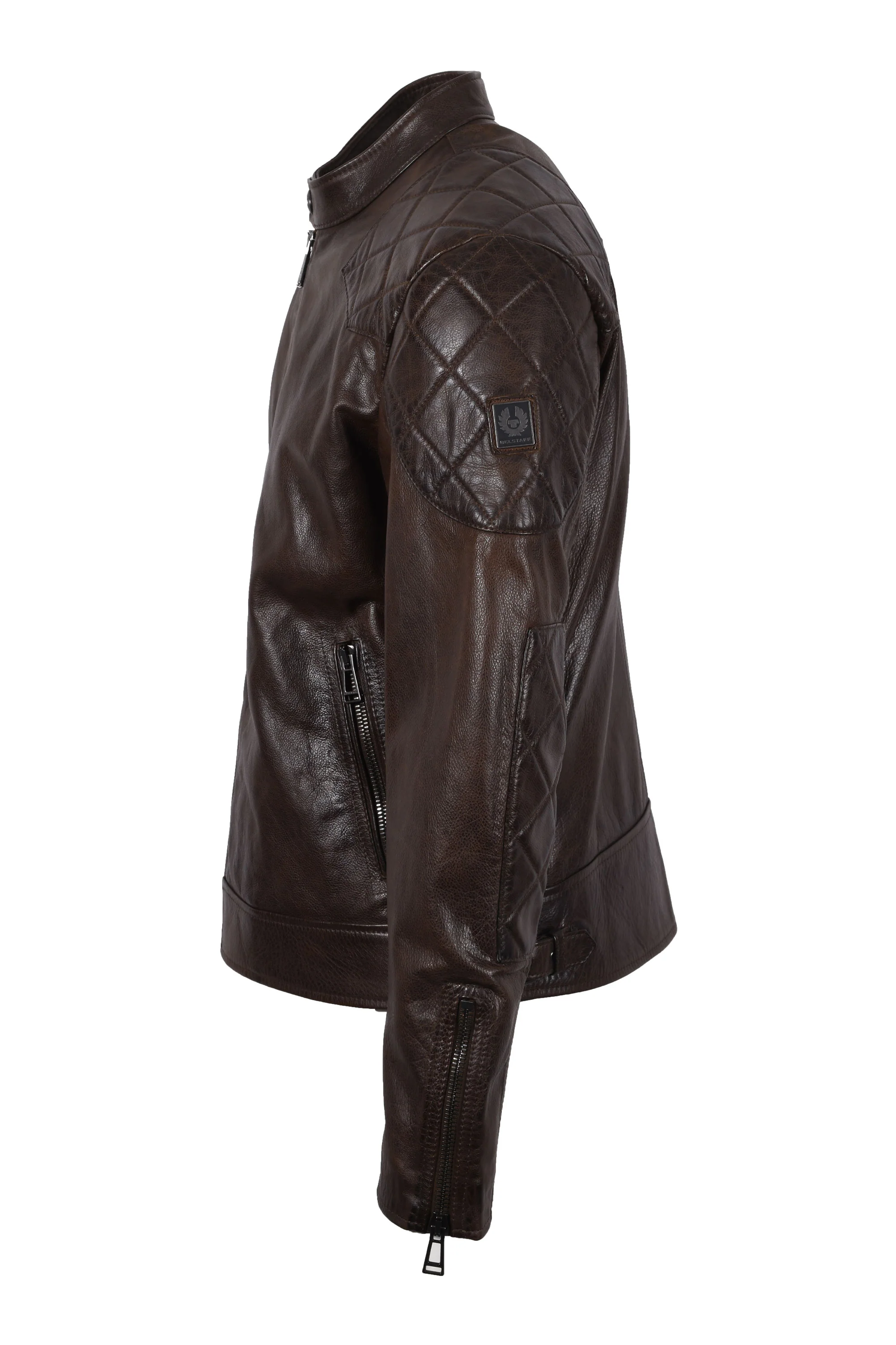 Belstaff Outlaw Leather Jacket Dark Earth - Image 3