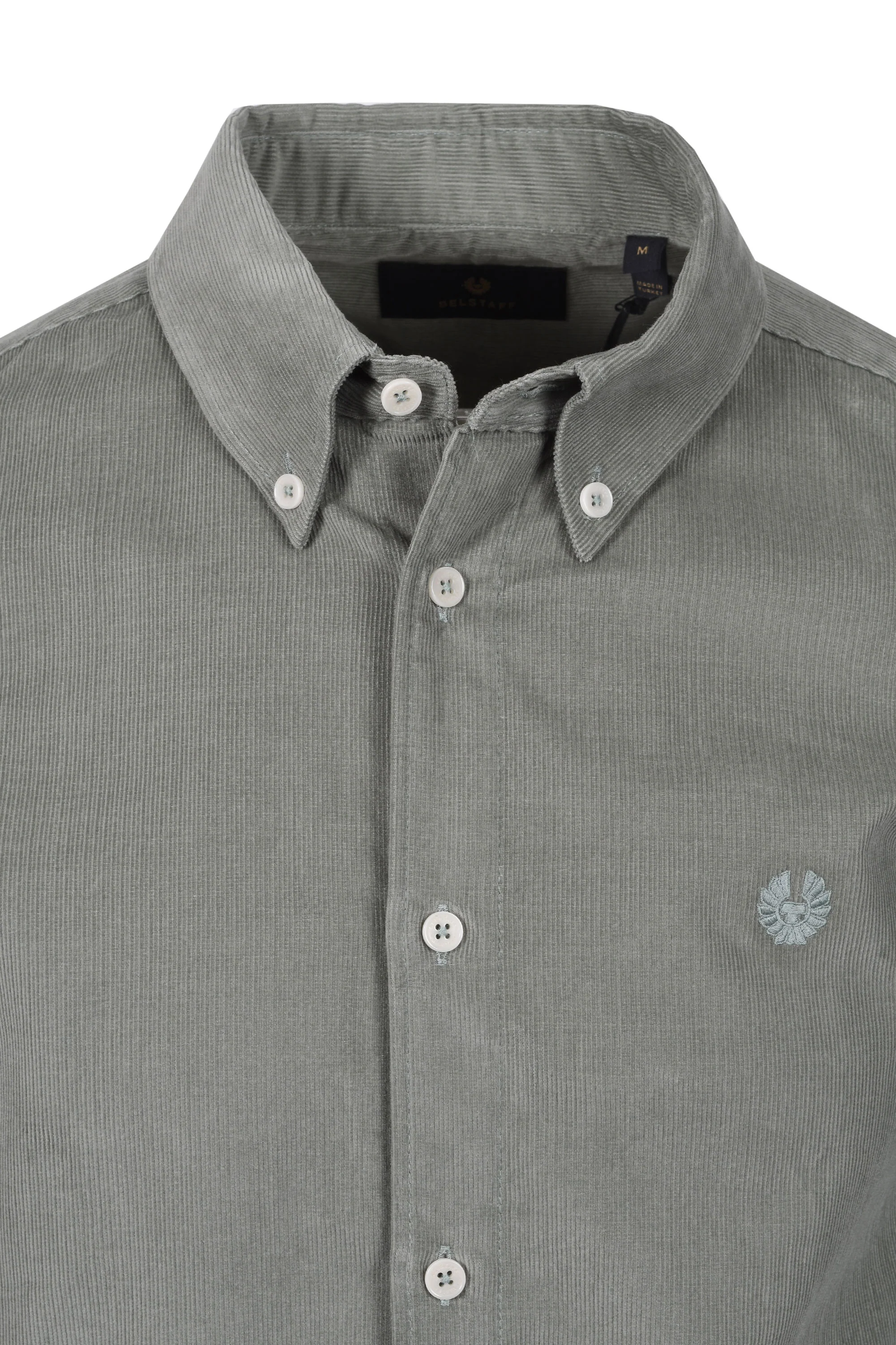 Belstaff Street Corduroy Shirt Sage Green - Image 2