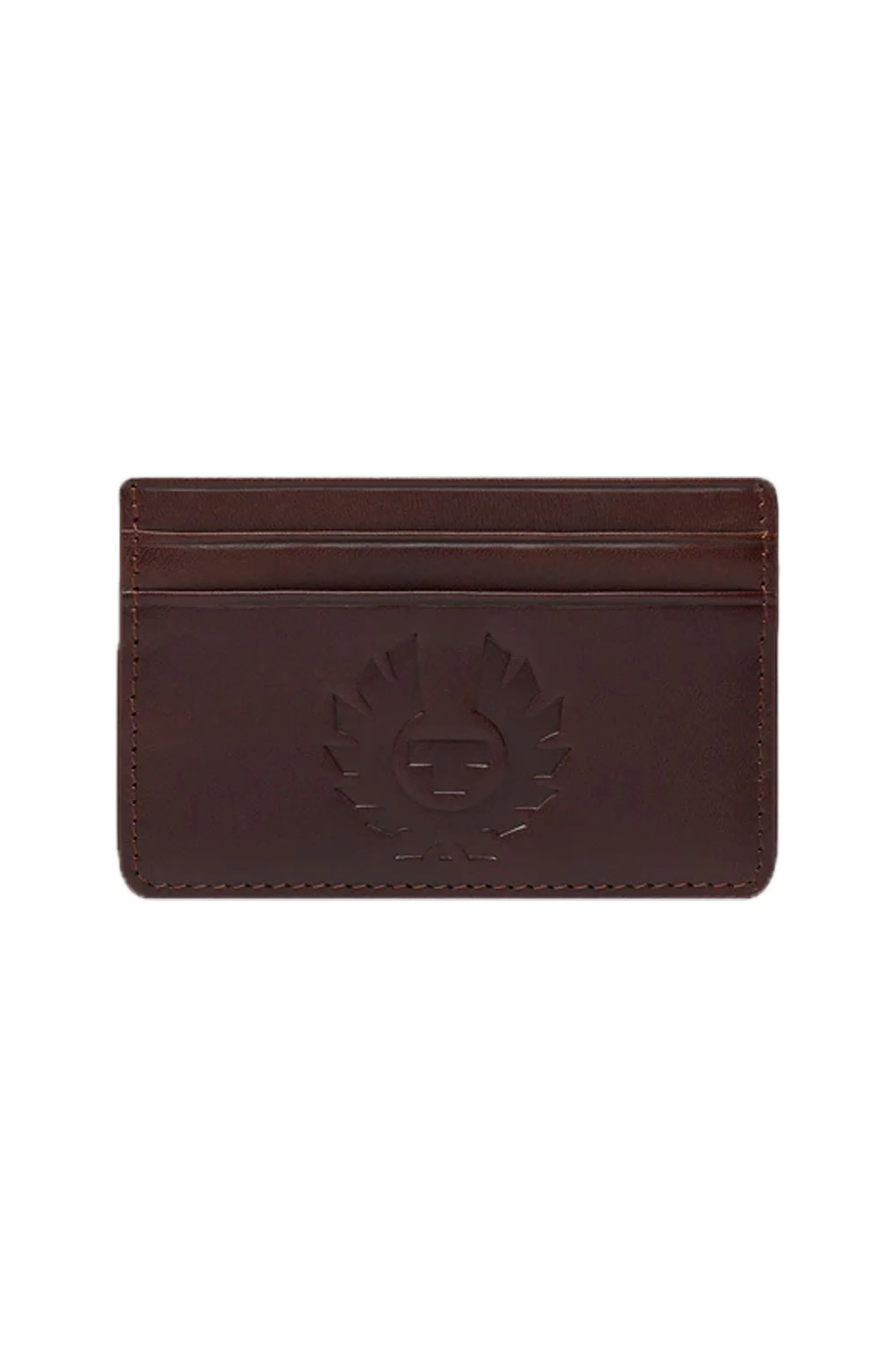 Belstaff Wheatle Leather Card Holder Antique Brown