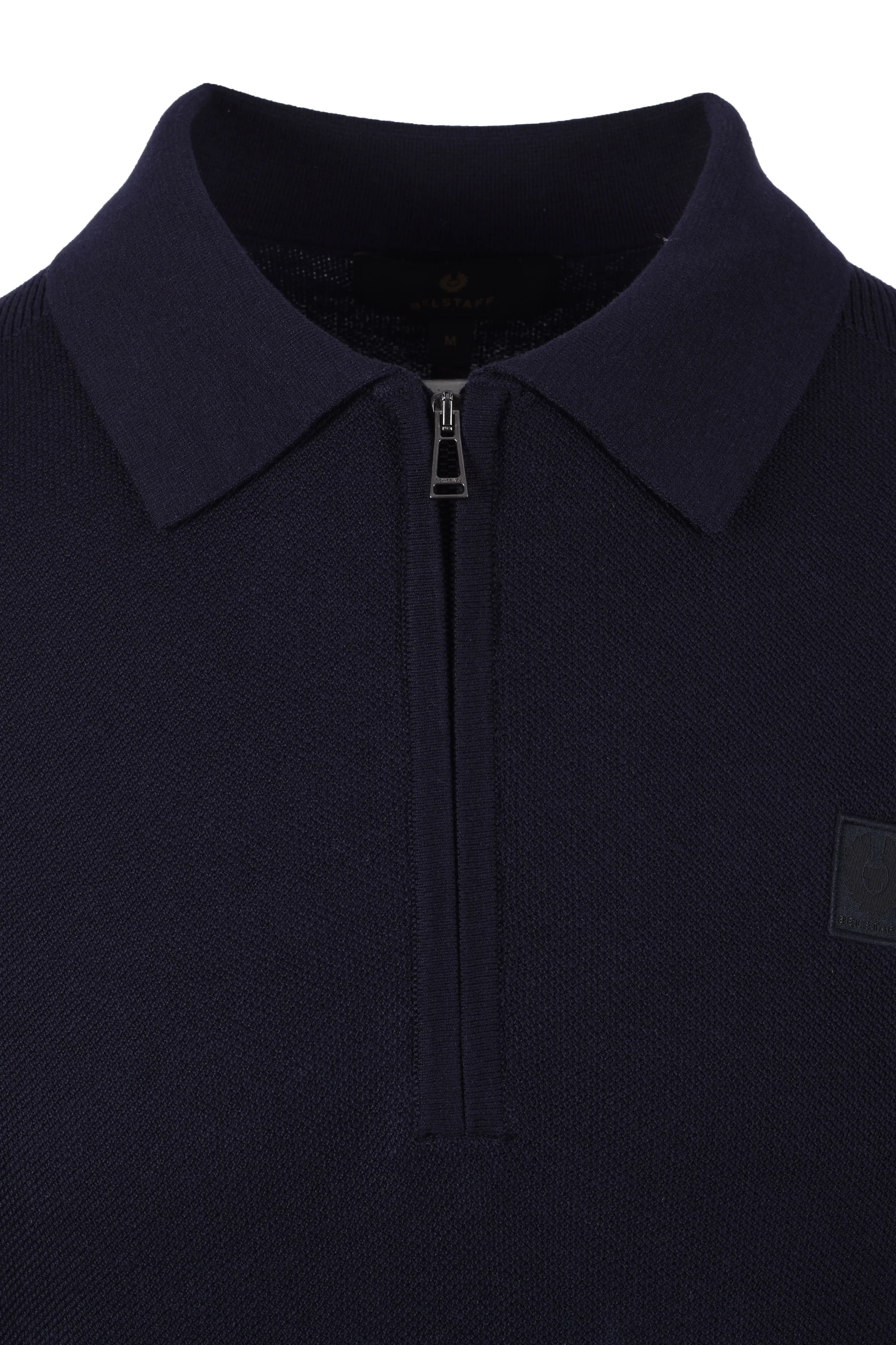 Belstaff Drift Knitted Long Sleeve Polo Dark Ink - Image 2