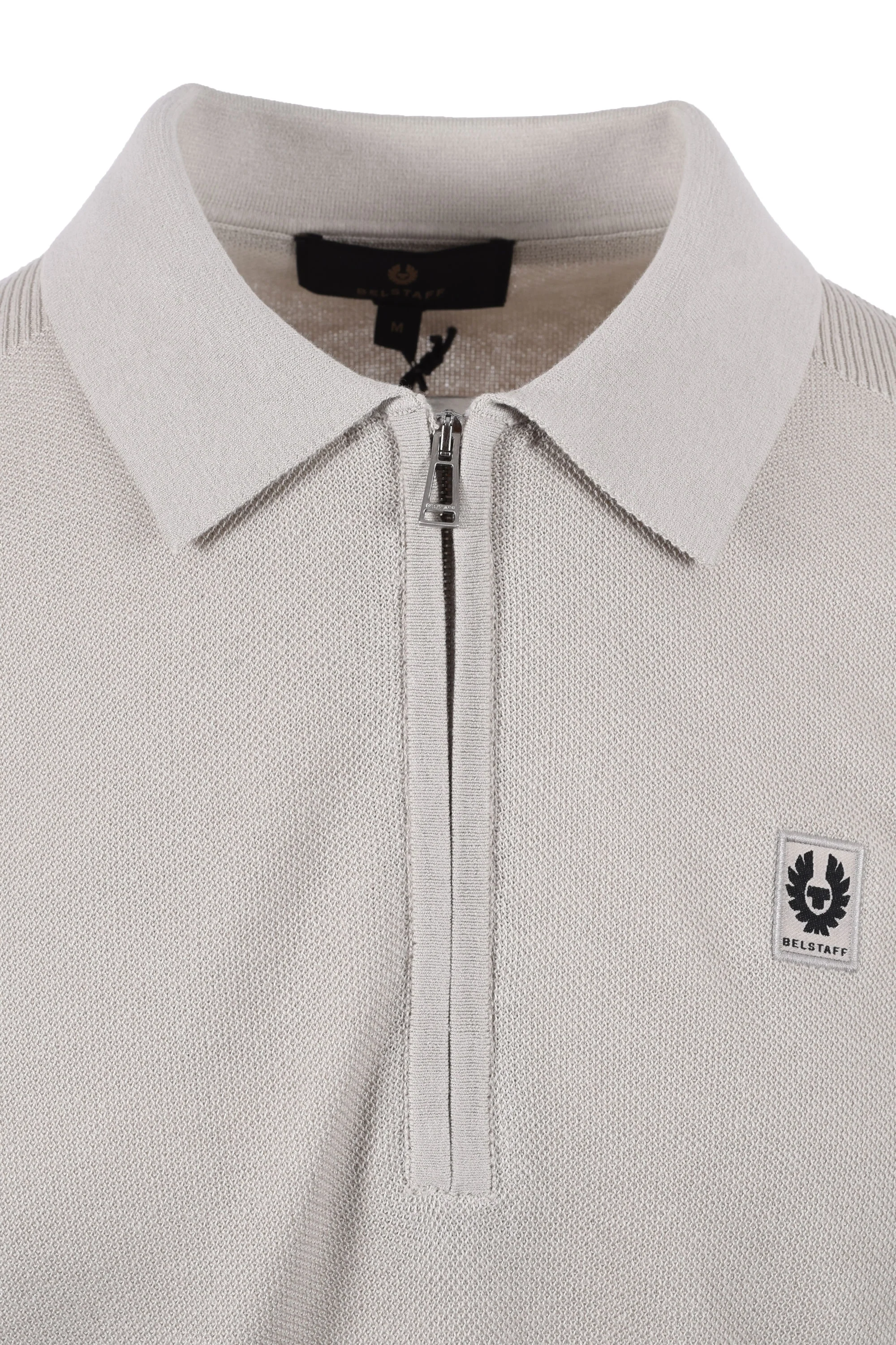 Belstaff Drift Knitted Long Sleeve Polo Stone Beige - Image 4