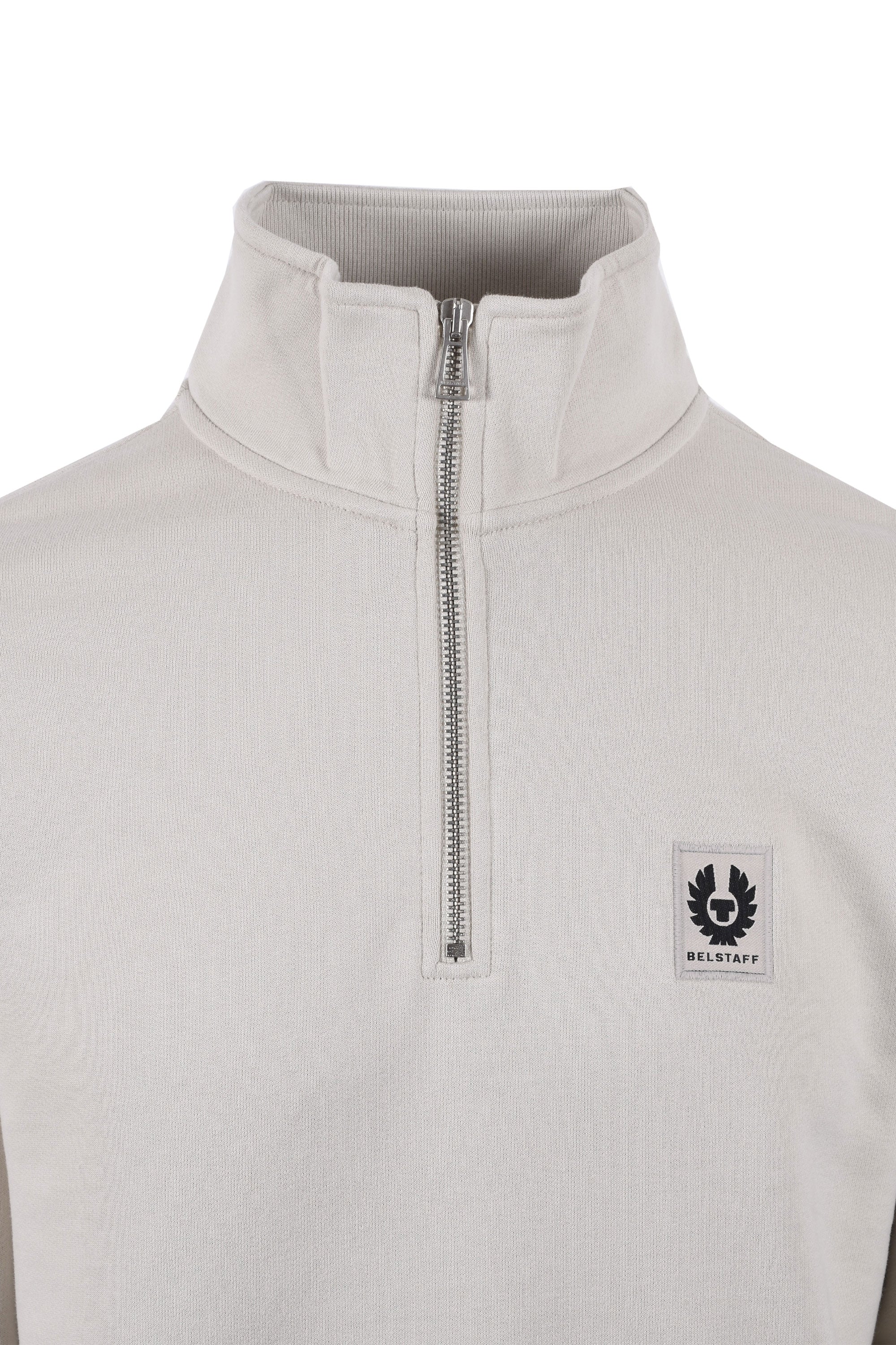Belstaff Half Zip Sweatshirt Stone Beige - Image 2