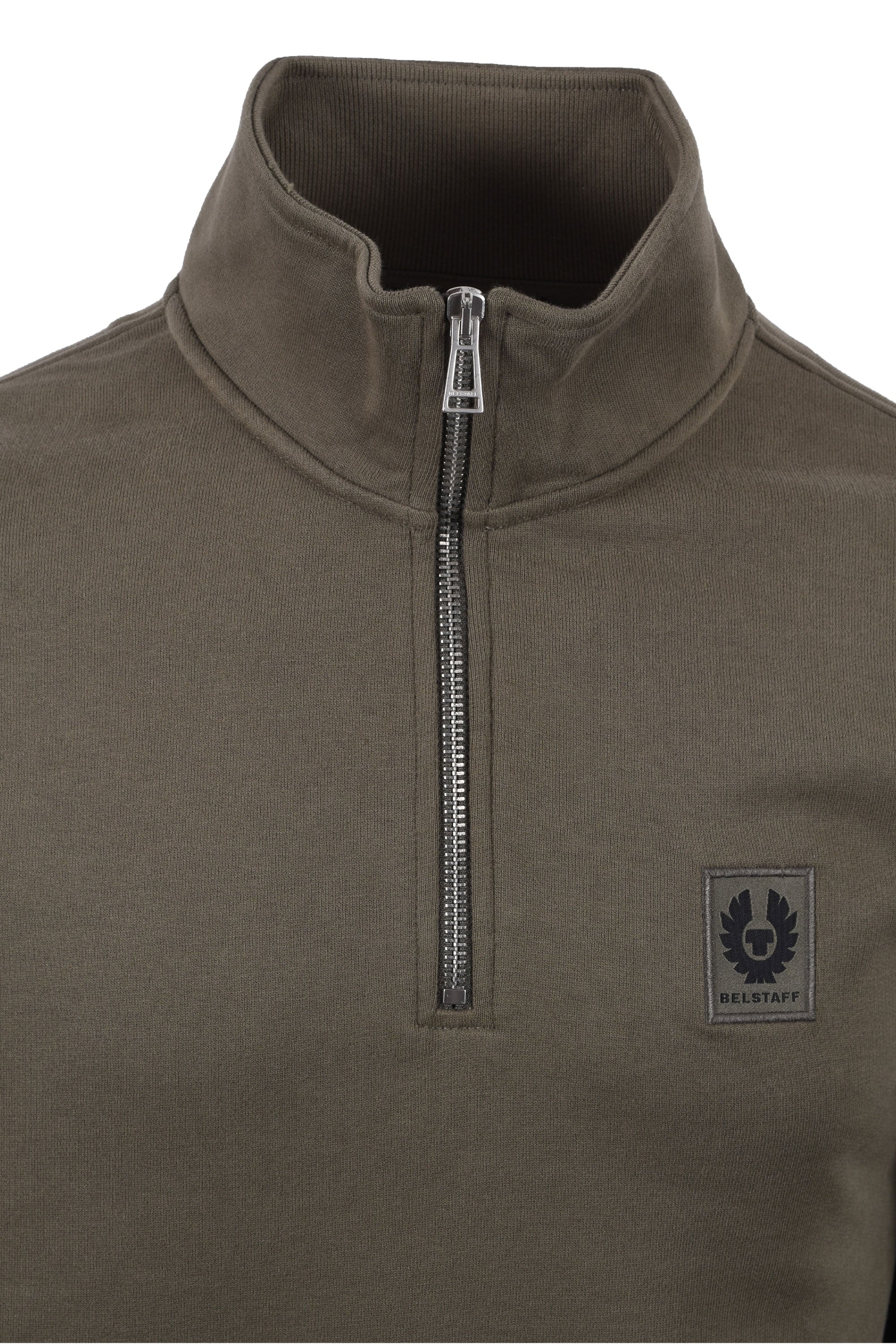 Belstaff Half Zip Sweatshirt Surplus Green - Image 2