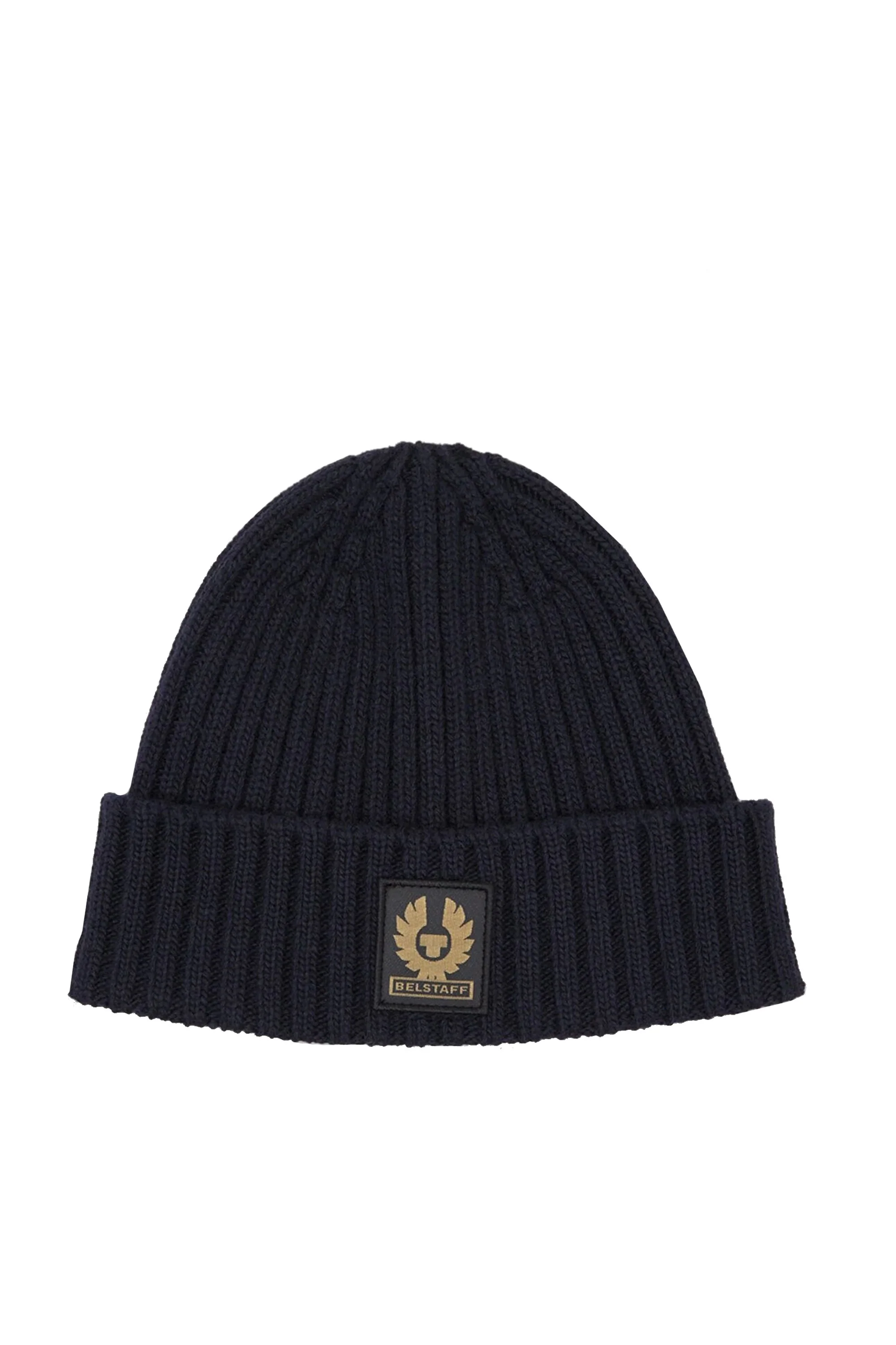 Belstaff Watch Hat With Patch Dark Navy