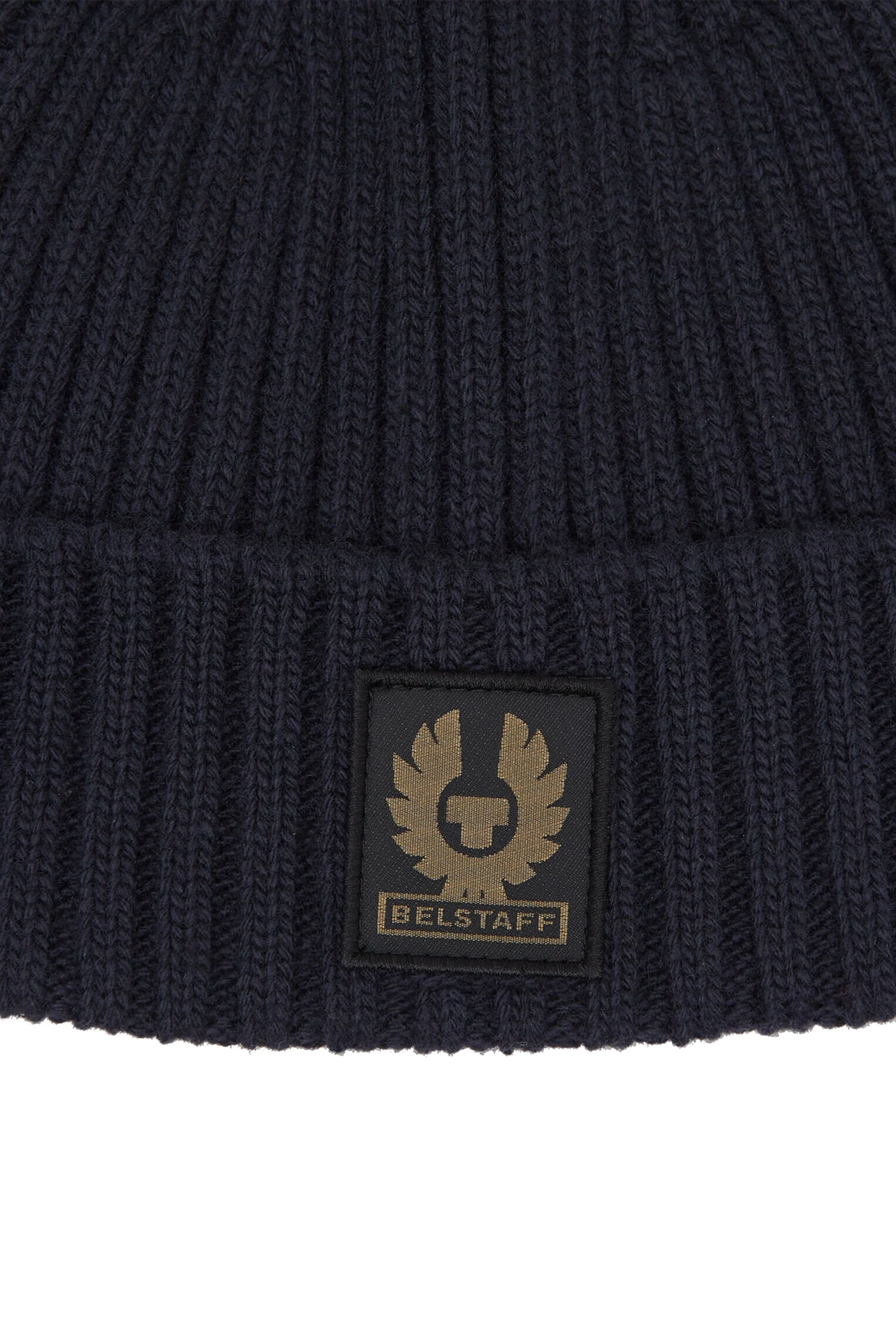 Belstaff Watch Hat With Patch Dark Navy - Image 2