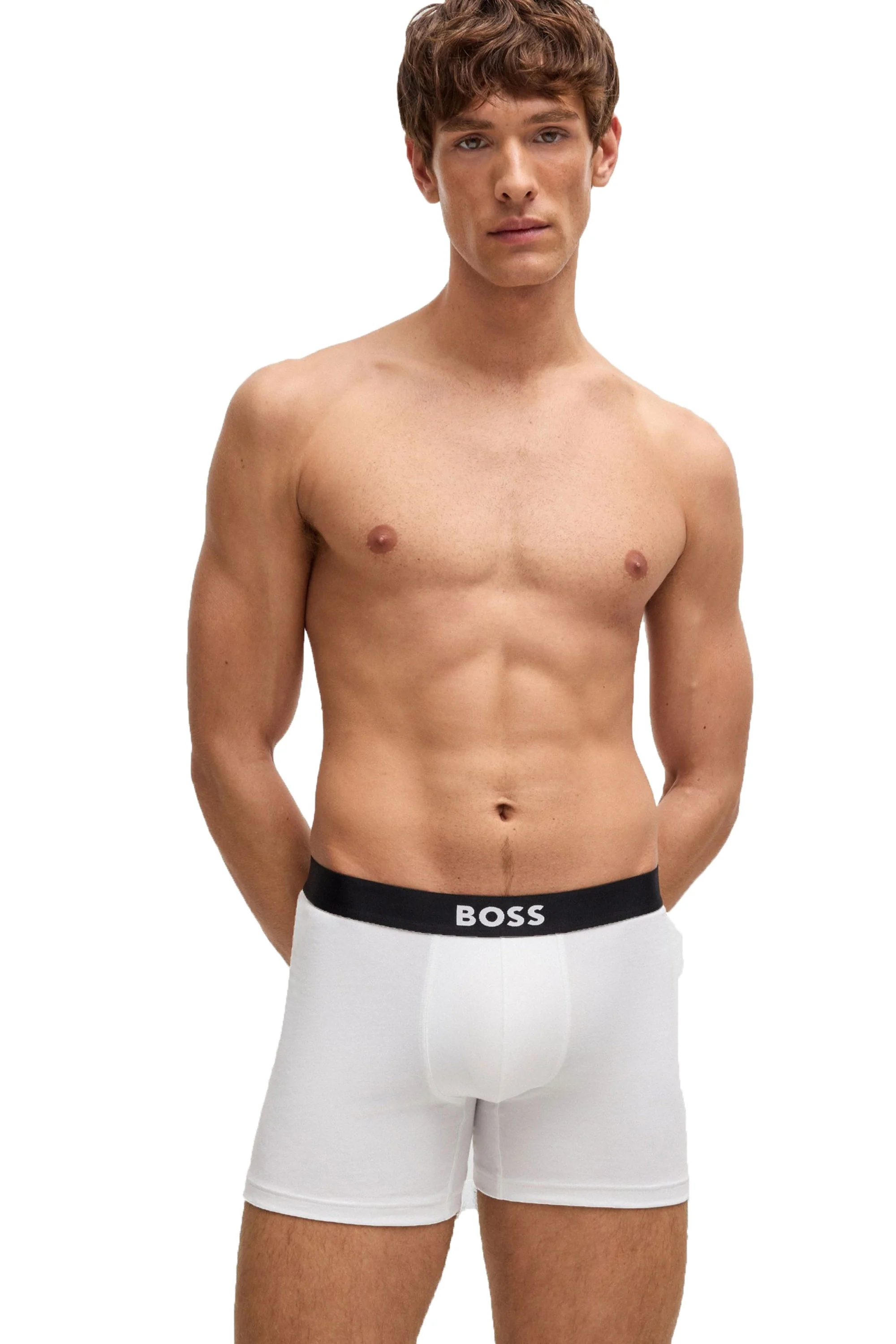 Boss Black 3 Pack D.beckham Boxer Briefs White/Grey/Black - Image 2