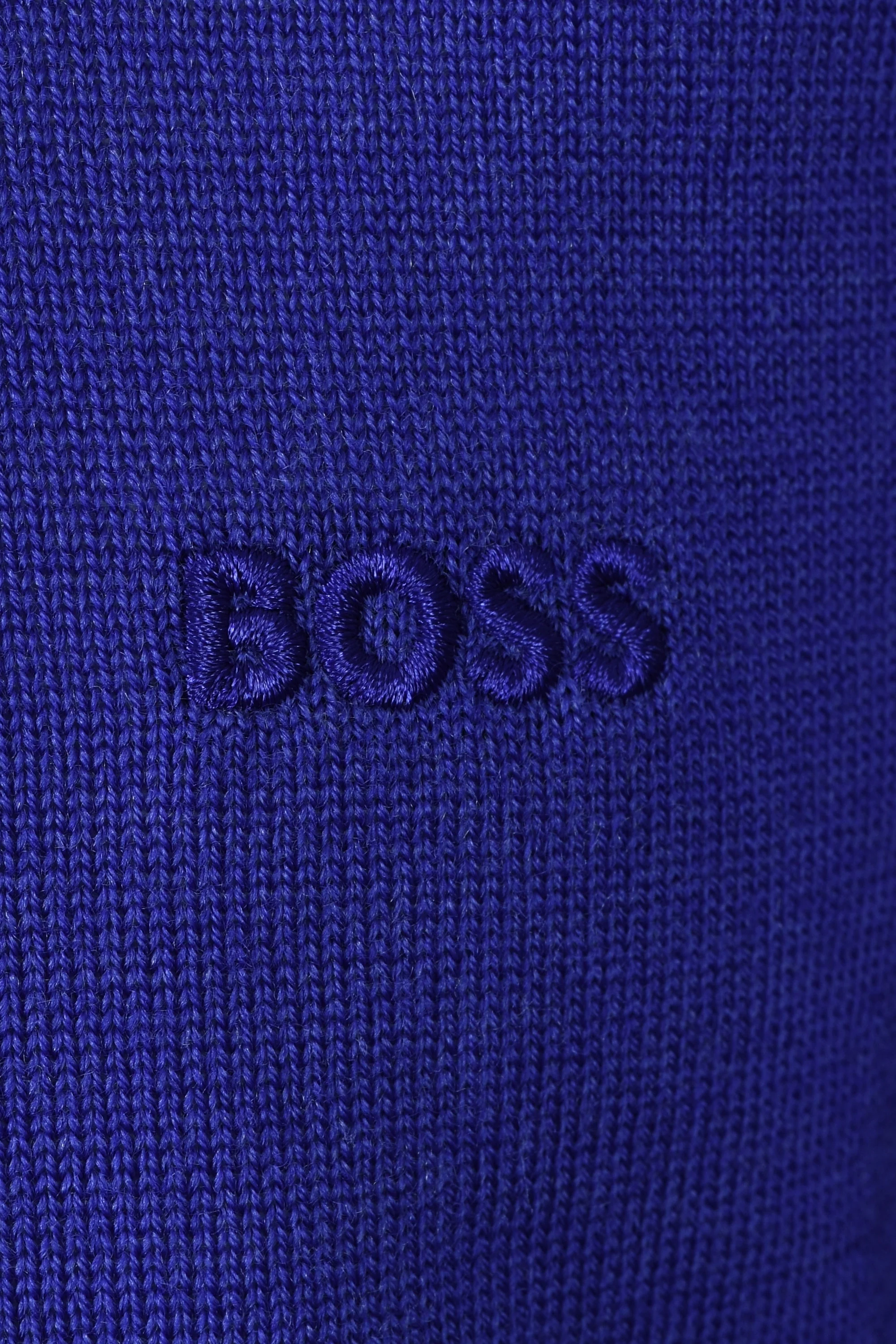 Boss Black Bono-l Long Sleeved Polo Shirt Dark Purple - Image 3