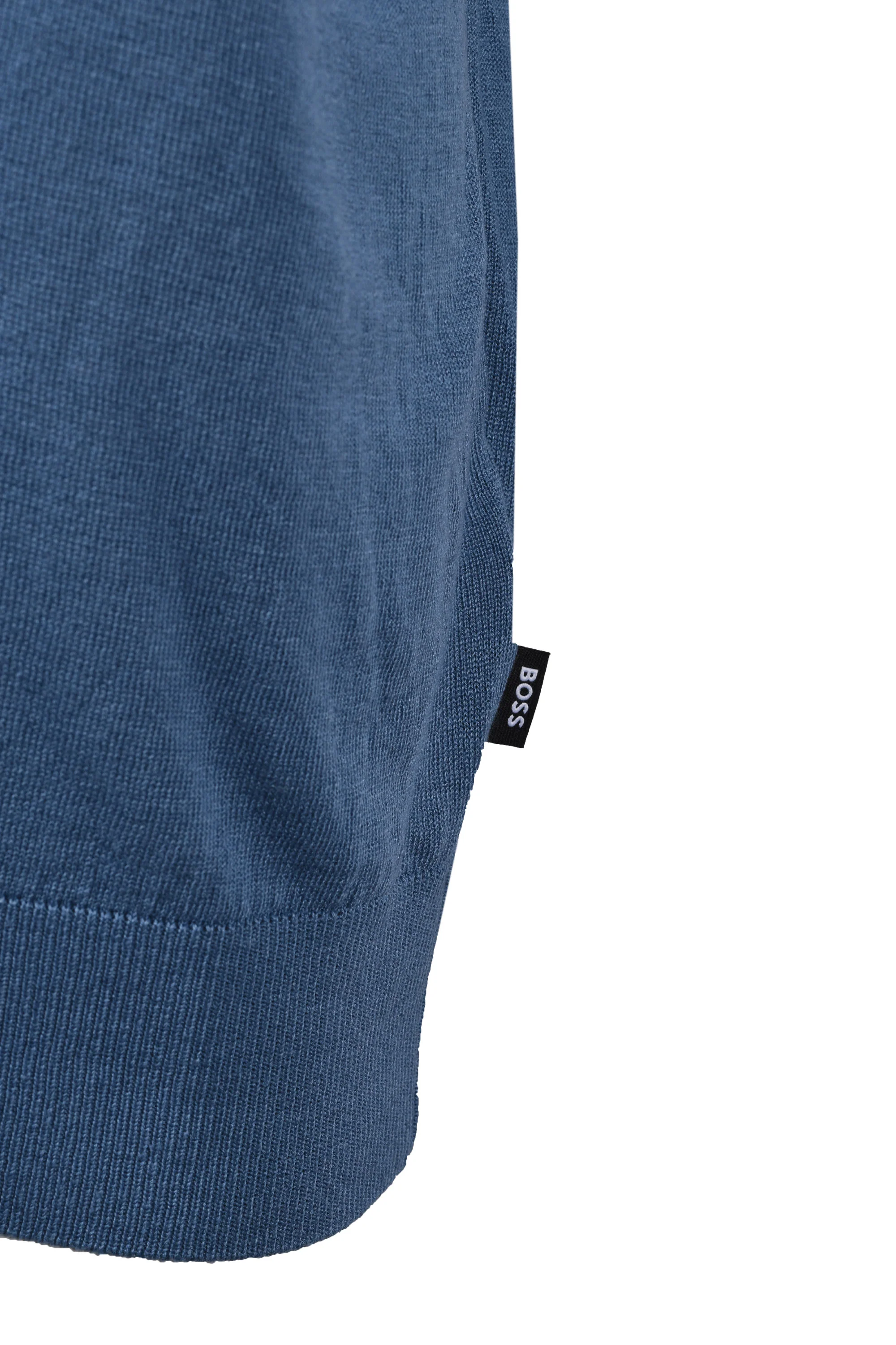 Boss Black H Jiovanotto Knitted Polo Shirt Light Pastel Blue - Image 4