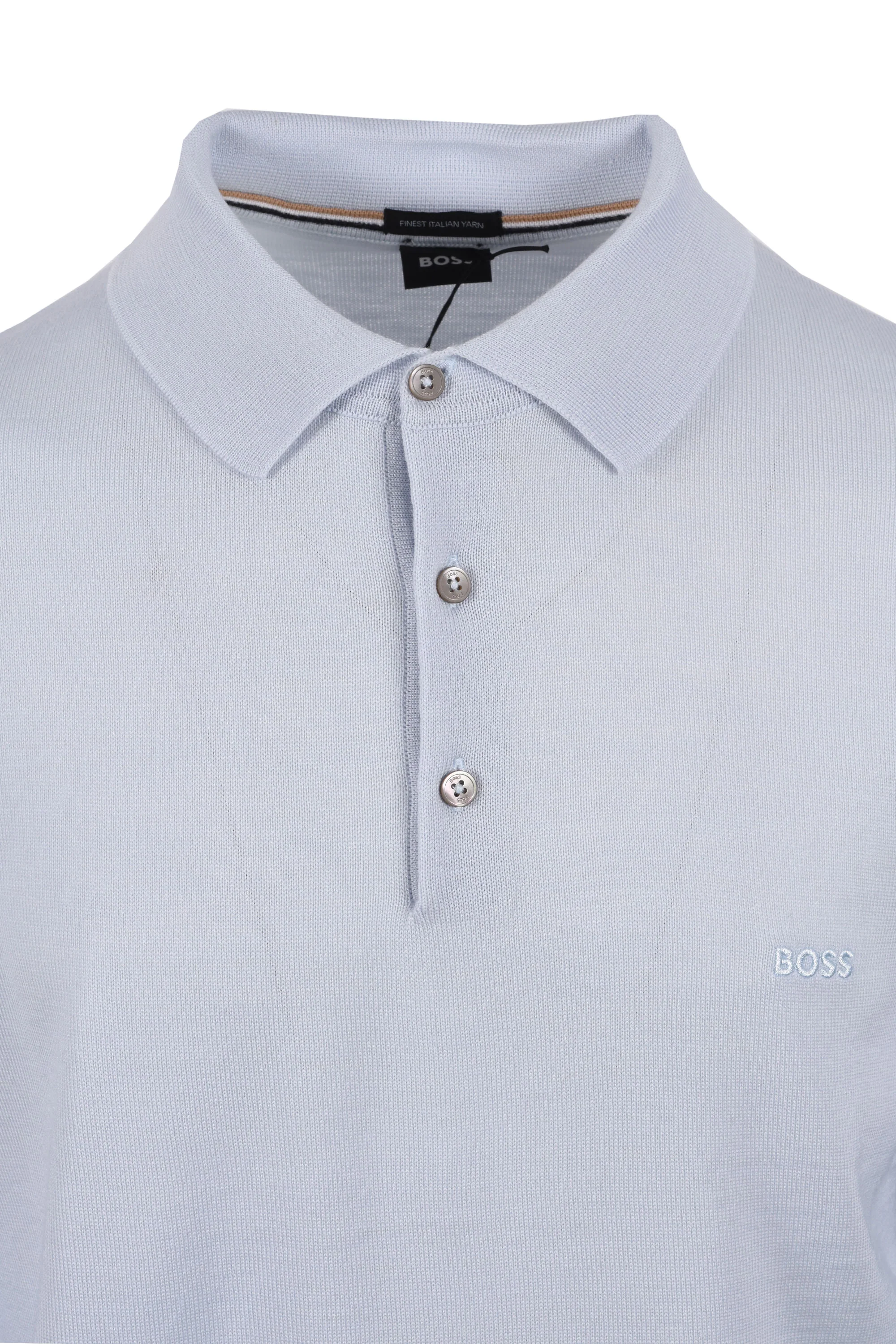 BOSS BLACK BONO-L LONG SLEEVED SHIRT POLO OPEN BLUE - Image 2