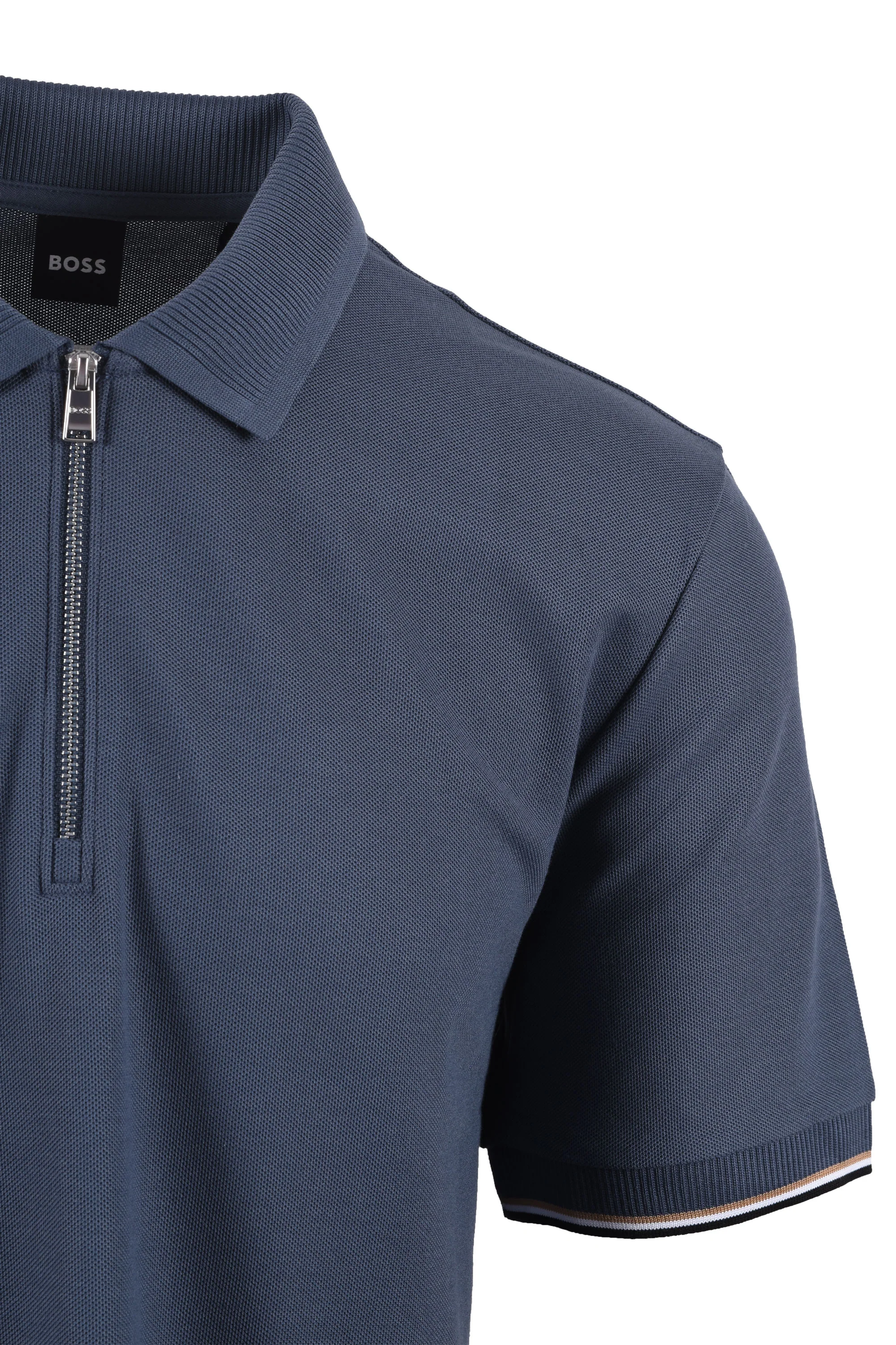 Boss Black BOSS C-PEI 04 POLO SHIRT OPEN BLUE - Image 3