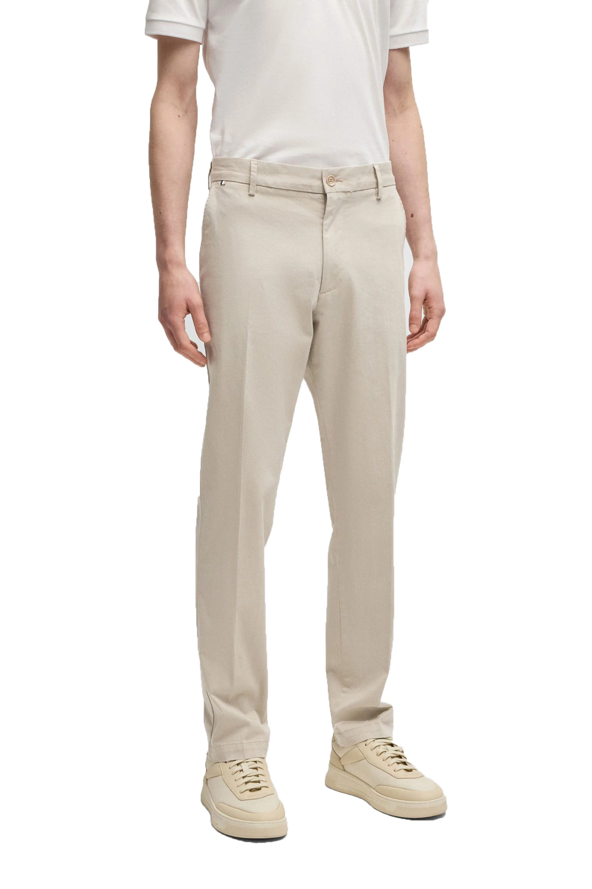 Boss Black H-Kane Casual Cotton Chino Light Beige - Image 4