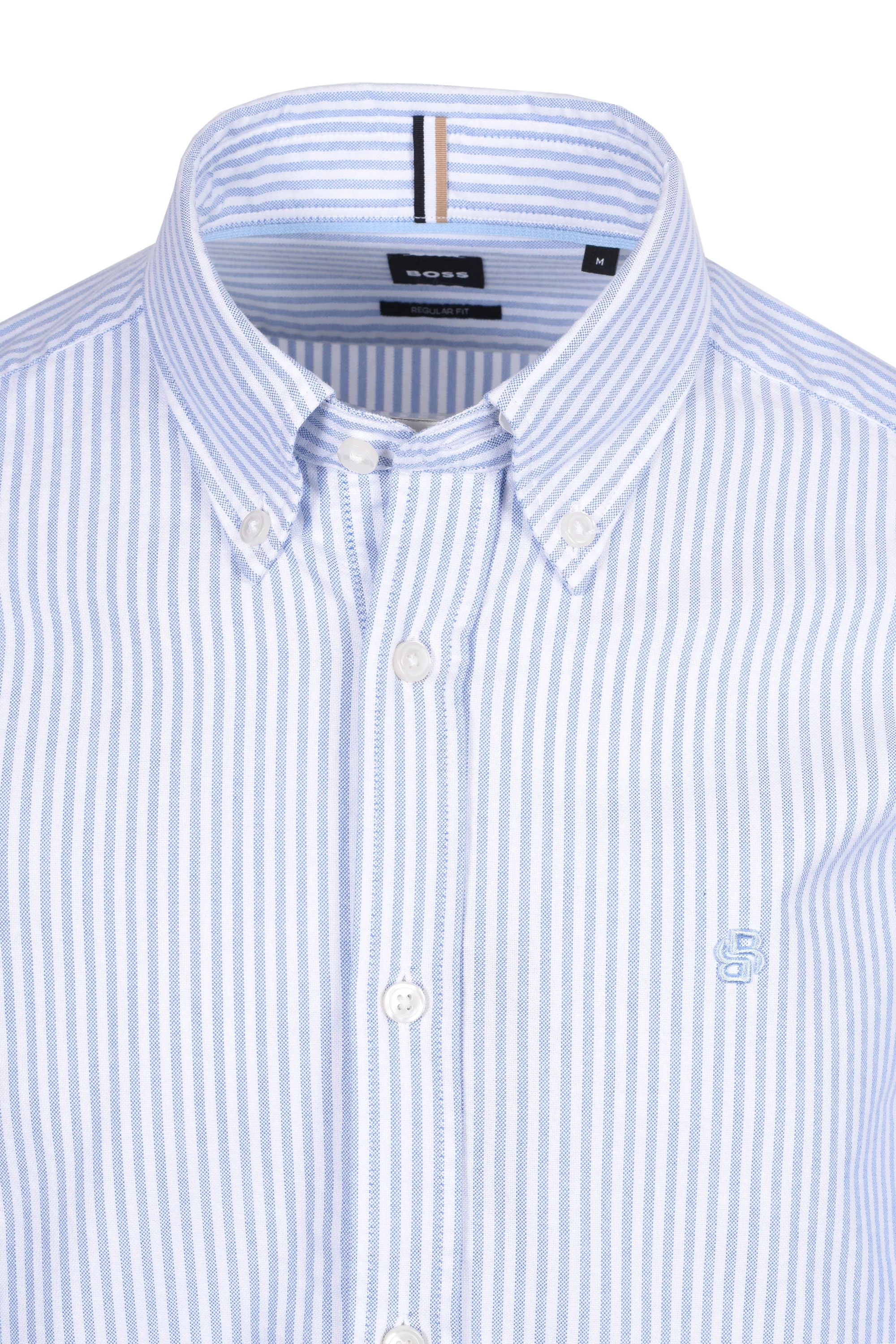Boss Black H Liam Stripe Oxford Shirt Light Pastel Blue - Image 2
