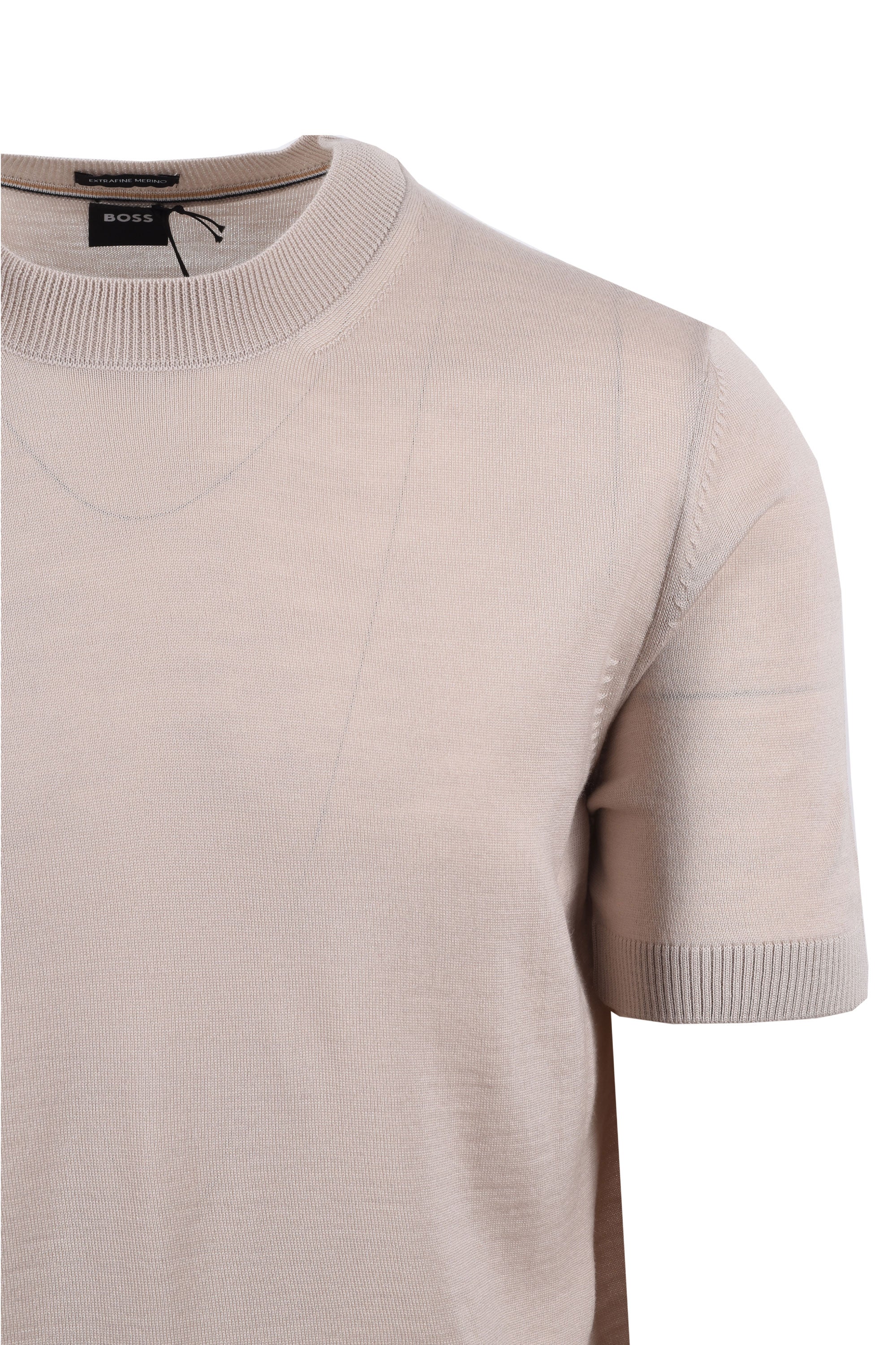 Boss Black H UMAURO KNITTED T-SHIRTS OPEN BEIGE - Image 2