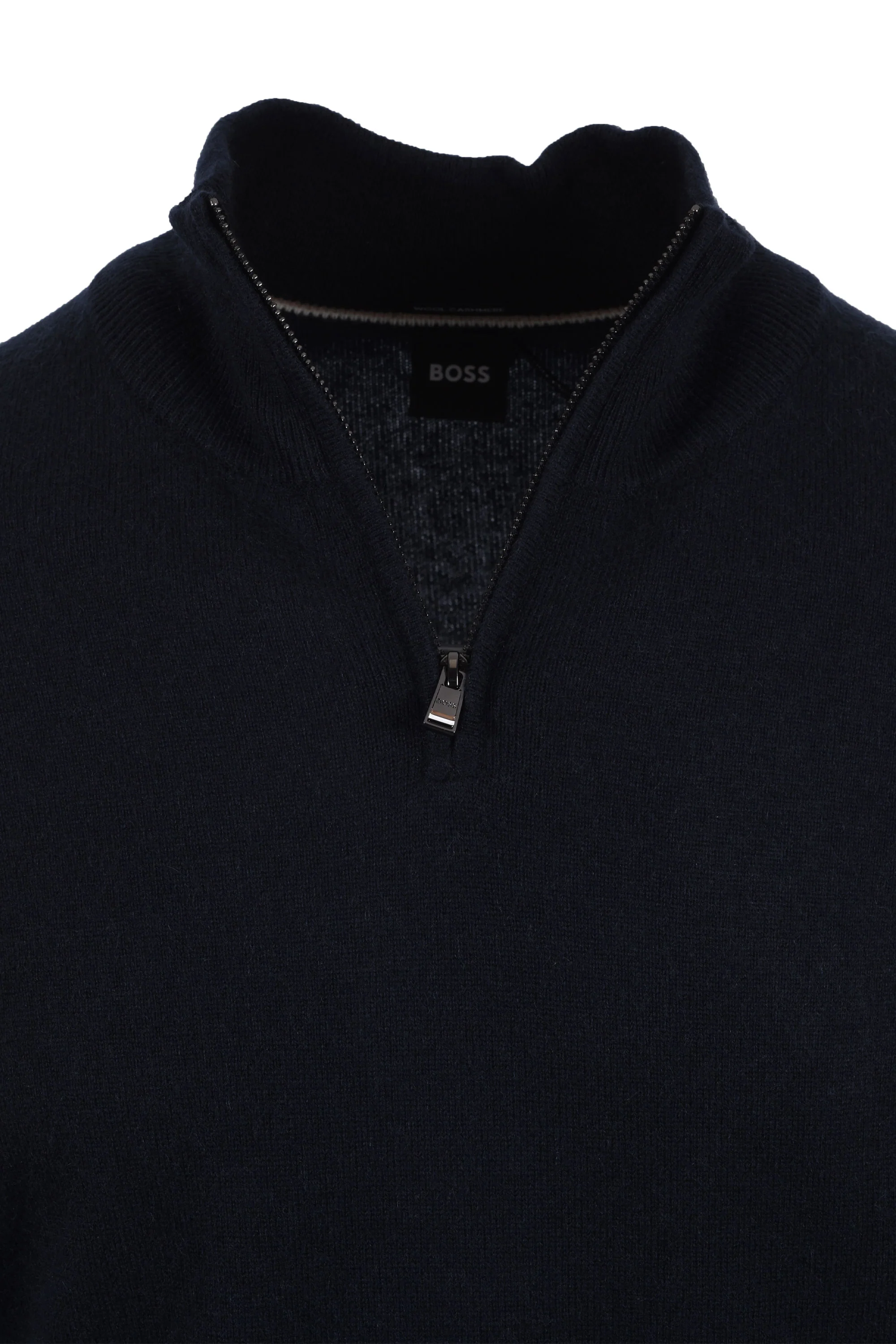 BOSS BLACK HEMARLO HALF ZIP KNITWEAR DARK BLUE - Image 2
