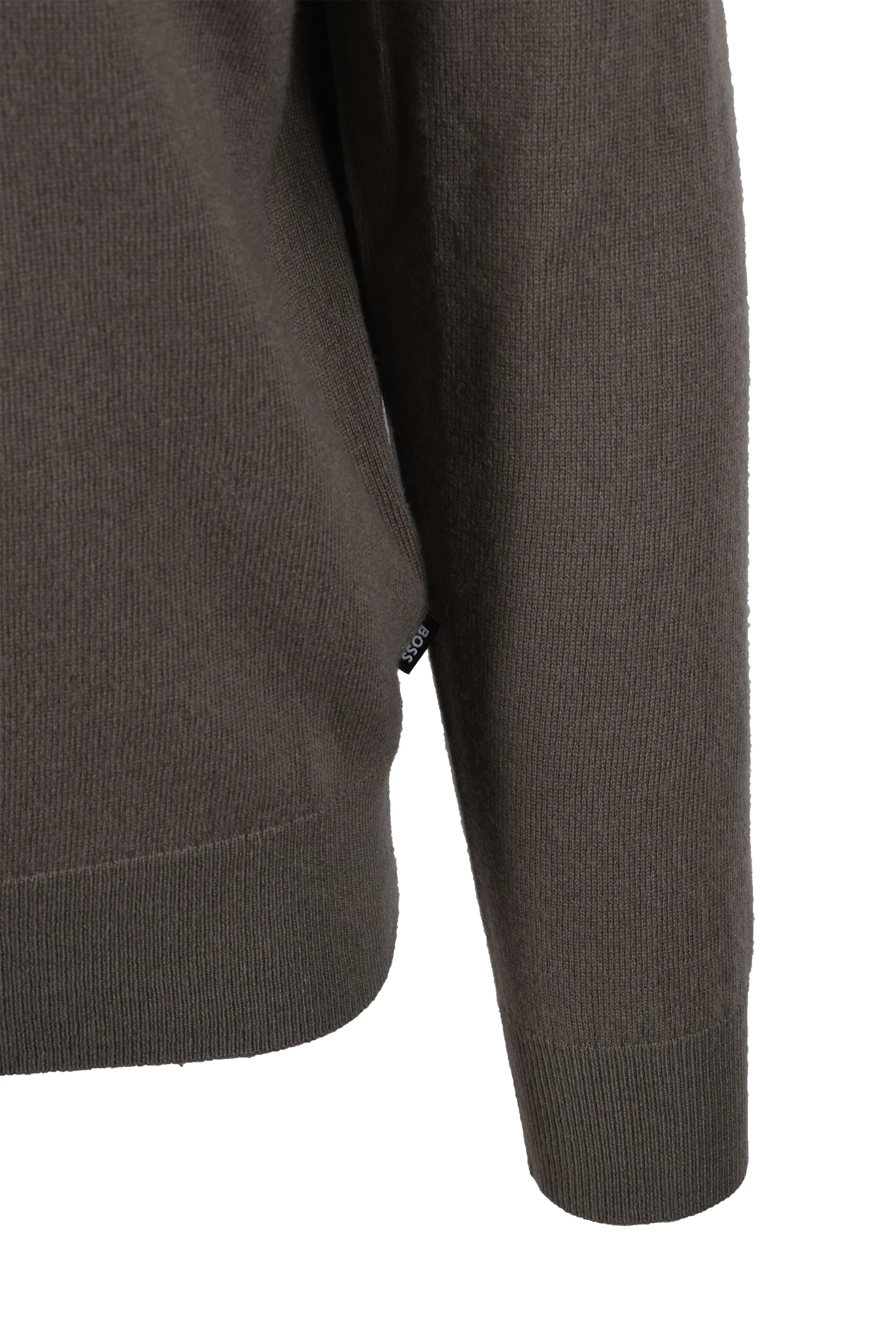 BOSS BLACK HEMARLO HALF ZIP KNITWEAR OPEN BROWN - Image 3
