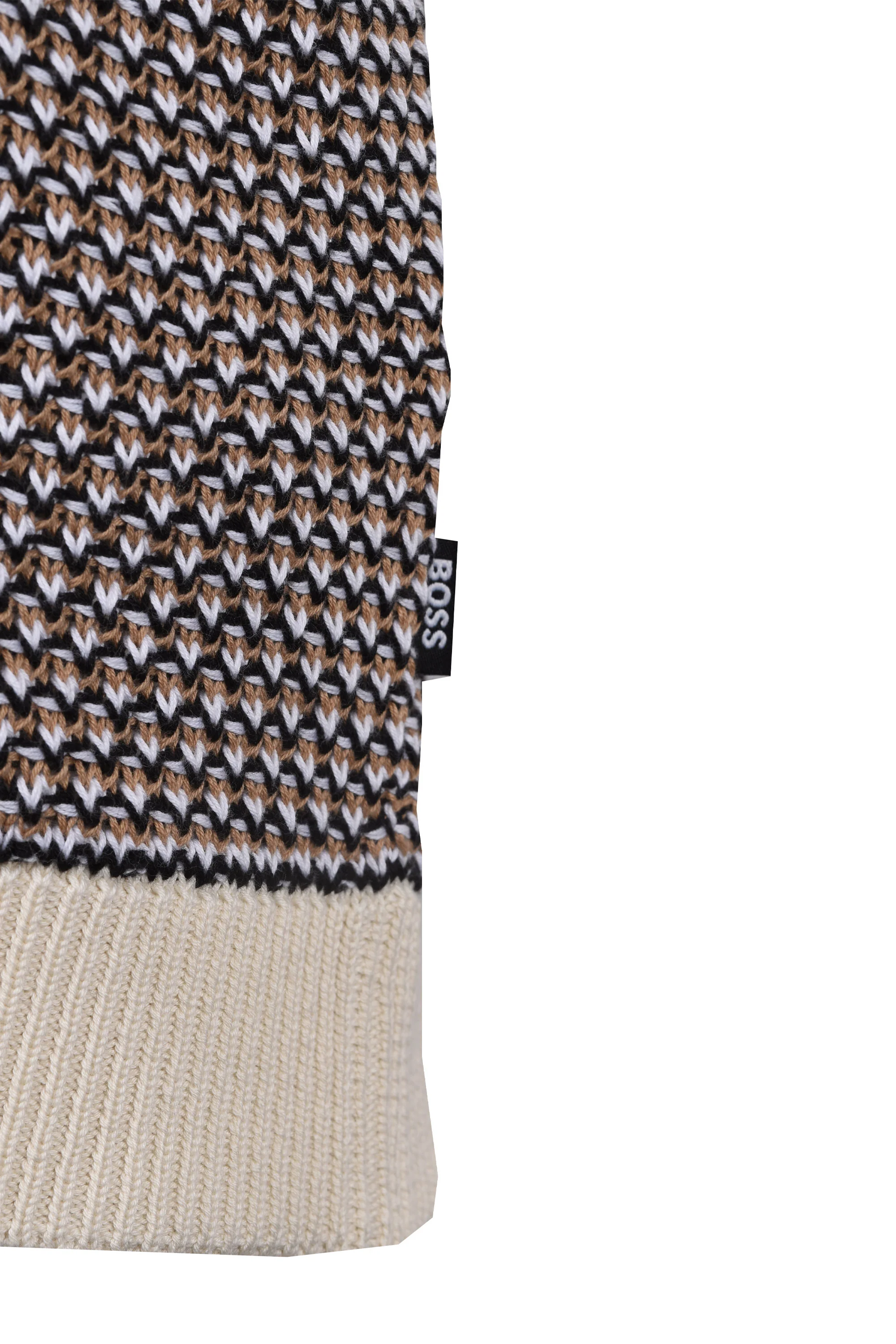 Boss Black Iconico Knitted Polo Open White - Image 4