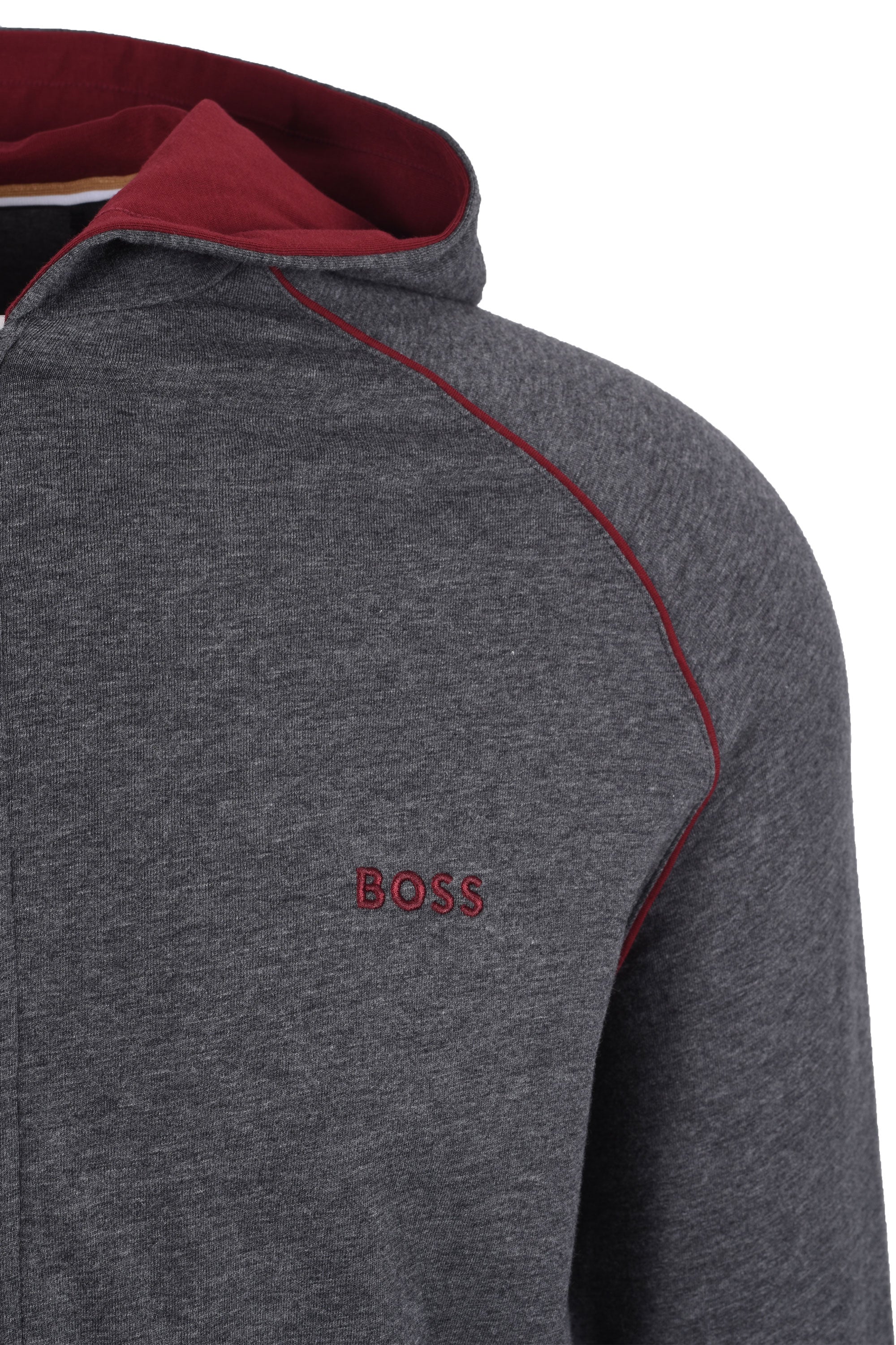 Boss Black Mix & Match Lounge-wear Full Zip Charcoal - Image 2