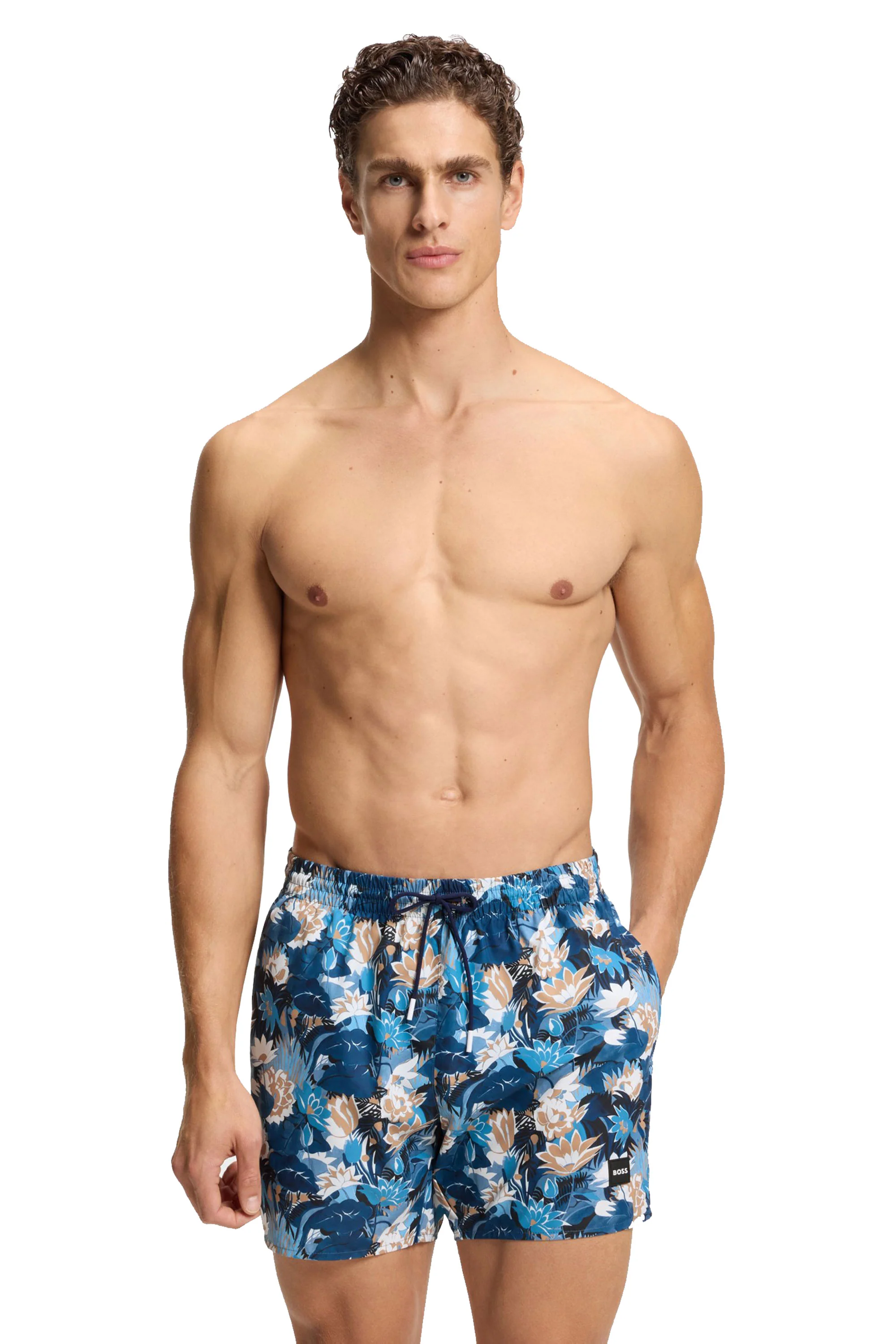 Boss Black BOSS PIRANHA SWIM SHORTS BLUE - Image 3