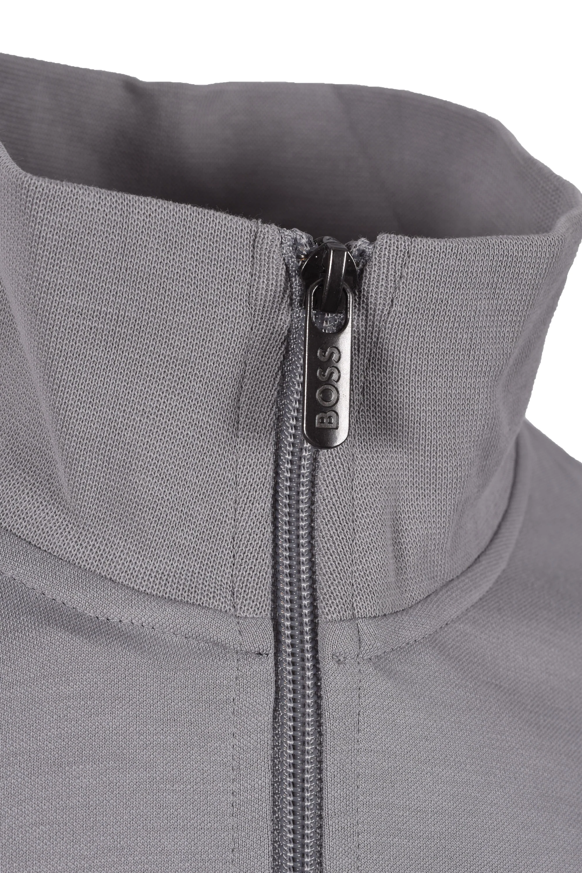 Boss Tracksuit Half Zip Light Pastel Grey - Image 2