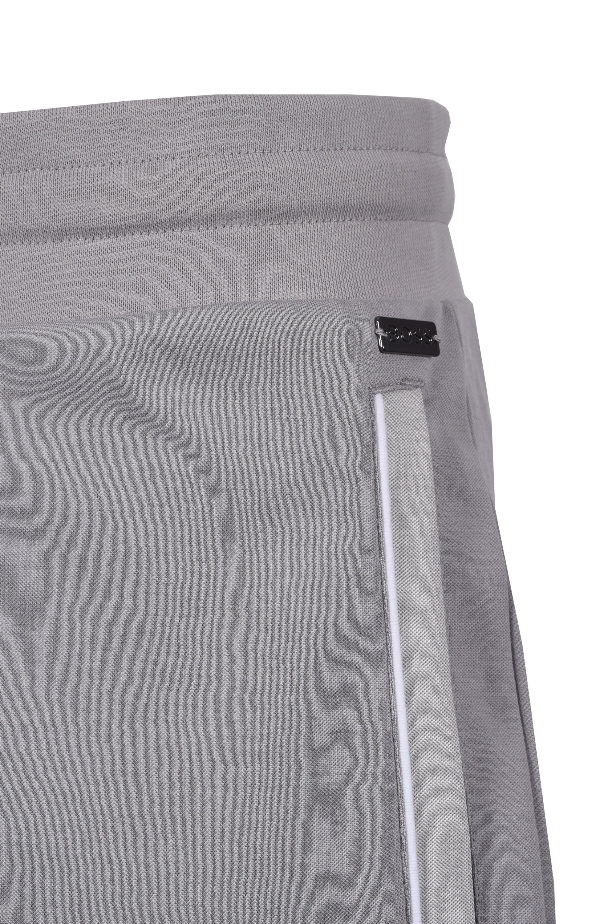 Boss Tracksuit Shorts Light Pastel Grey - Image 2