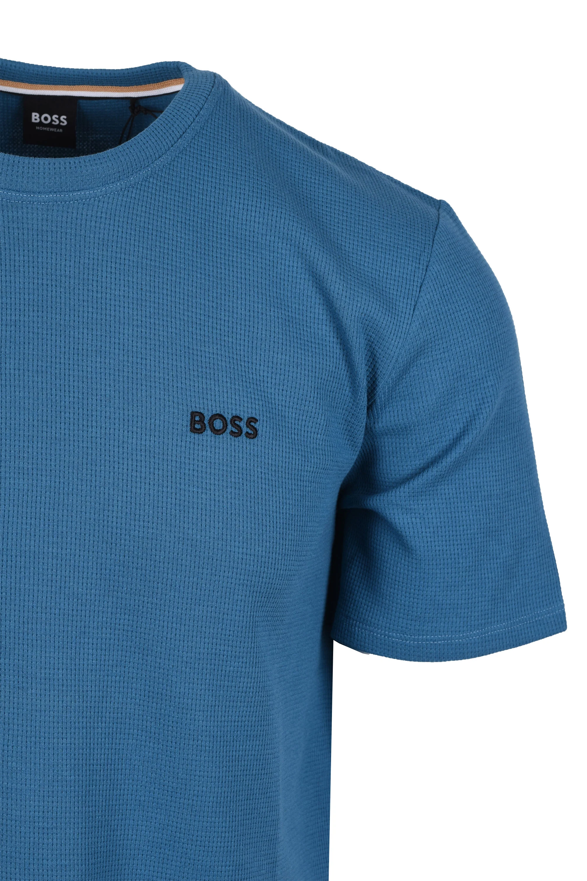 Boss Black Waffle T-Shirt Open Blue - Image 2