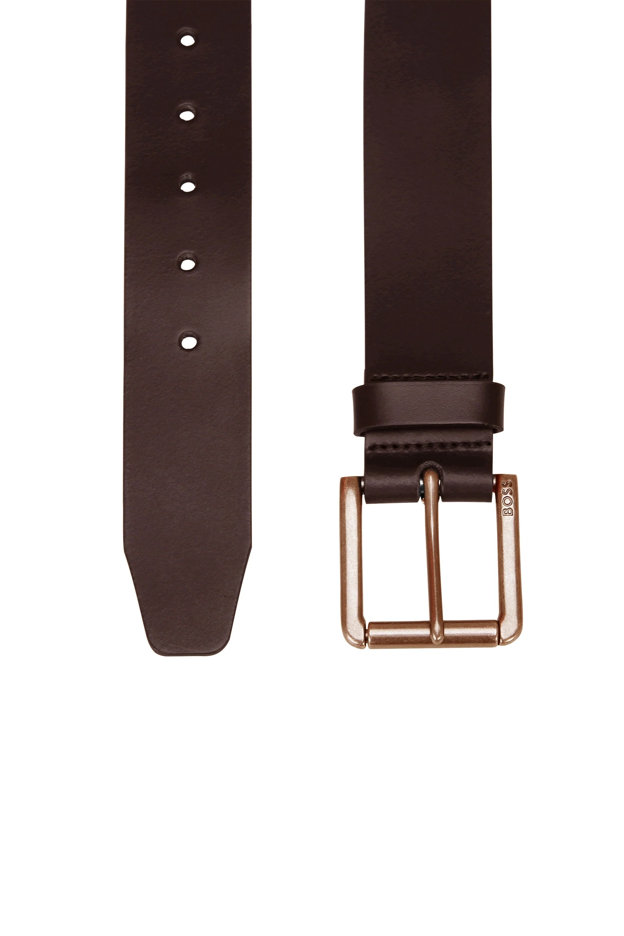Boss Black Joris Leather Belt Dark Brown - Image 2